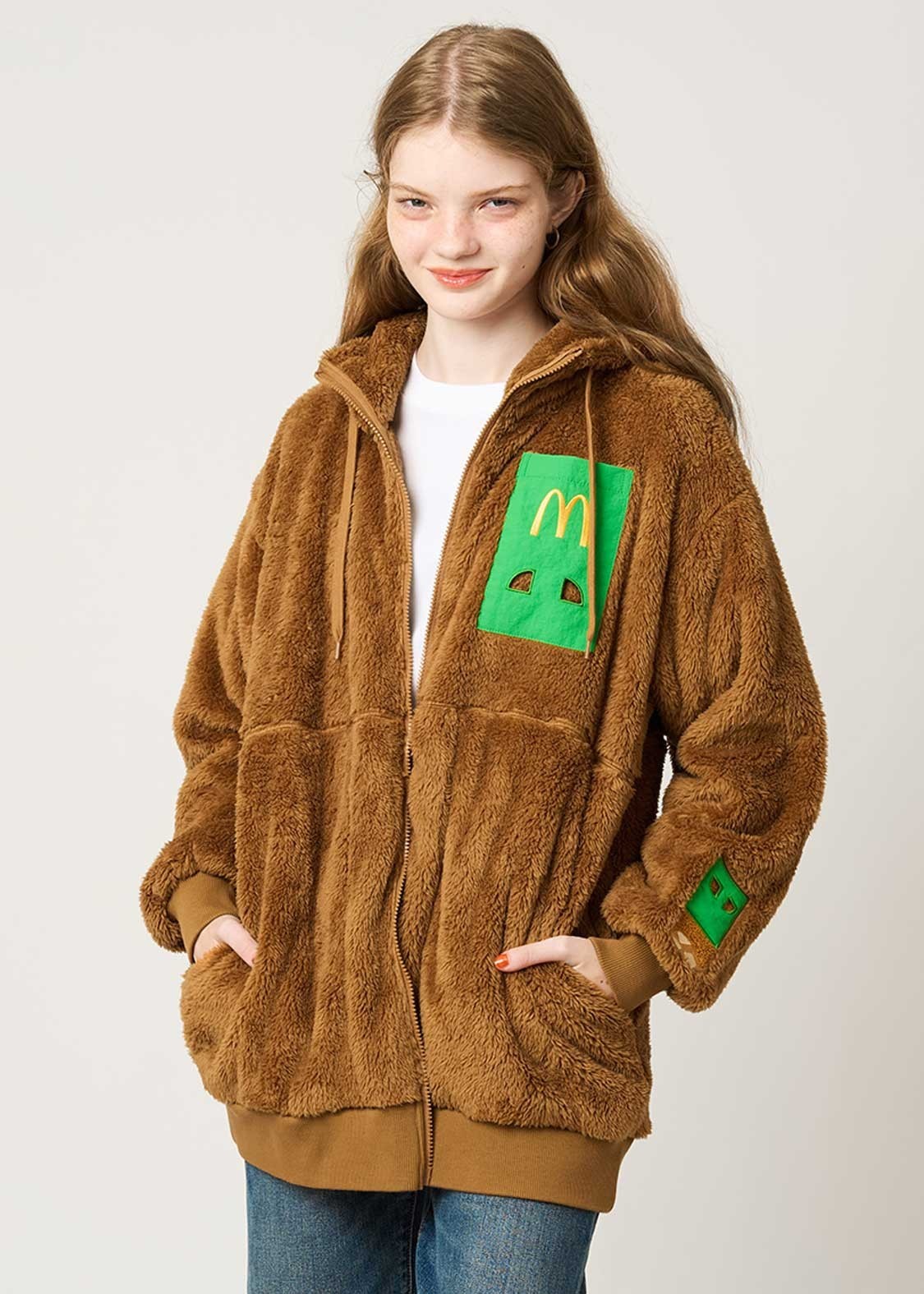 [Japan Limited] graniph McDonald’s Apple Pie BOA Zip Hoodie Unique Pocket NEW
