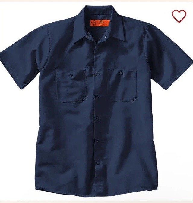 Red Kap Style SP24 Men’s Short Sleeve Industrial Work Shirt Blue Sz XL New