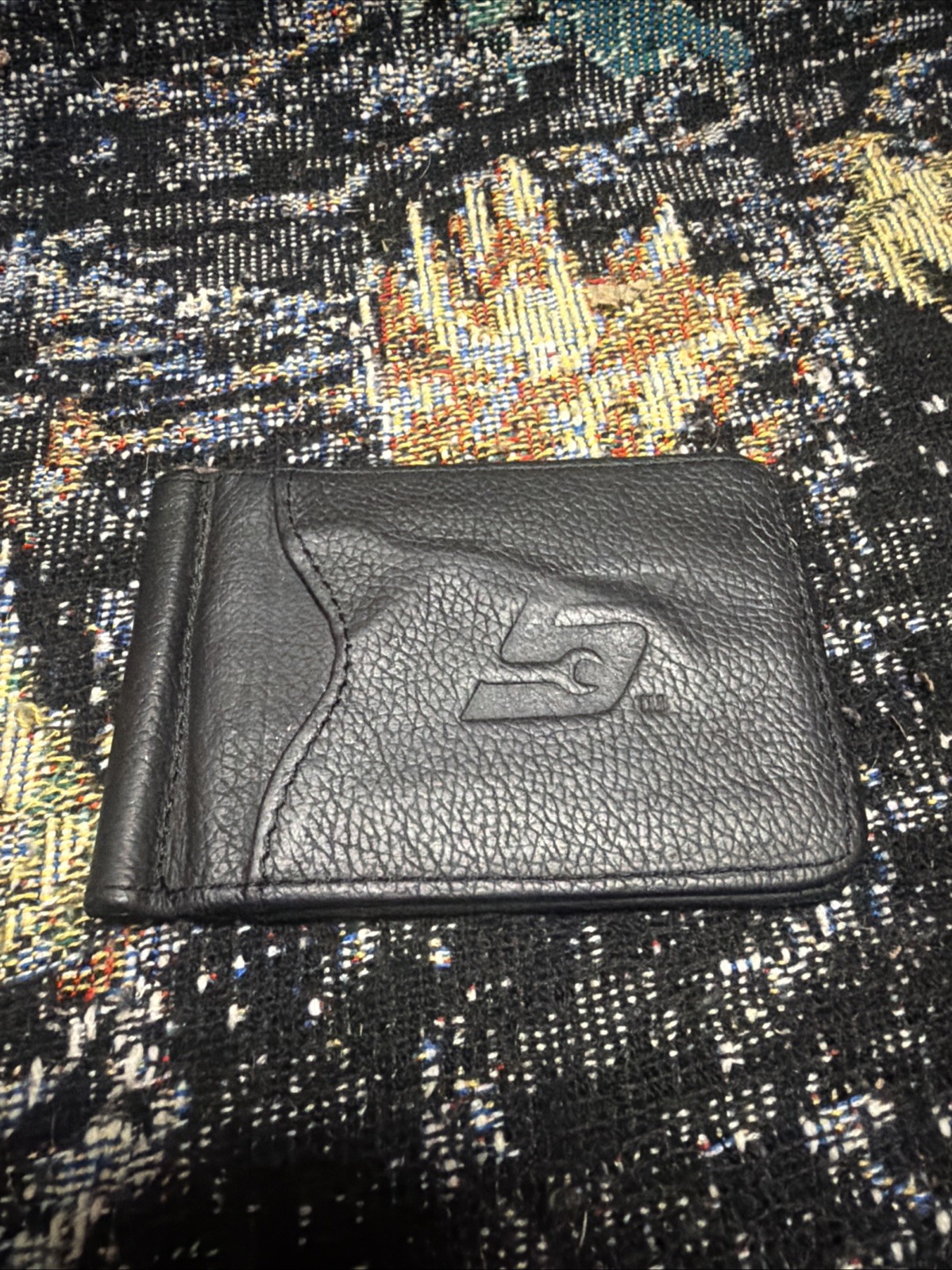 Snap On Tools Genuine Leather Bifold Wallet Money Clip
