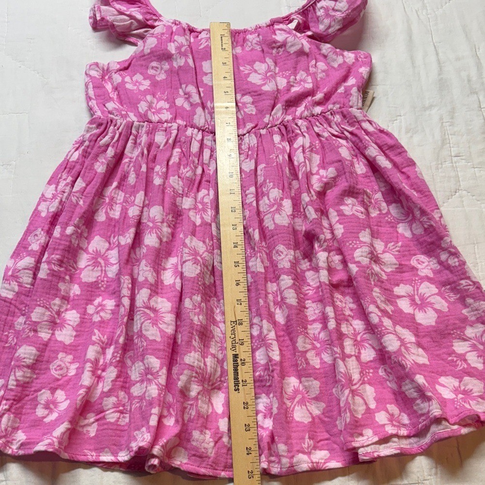 Disney Mickey & Friends Minnie Mouse Pink Floral Gauze Dress Kids XL 14 DSNI1IQ