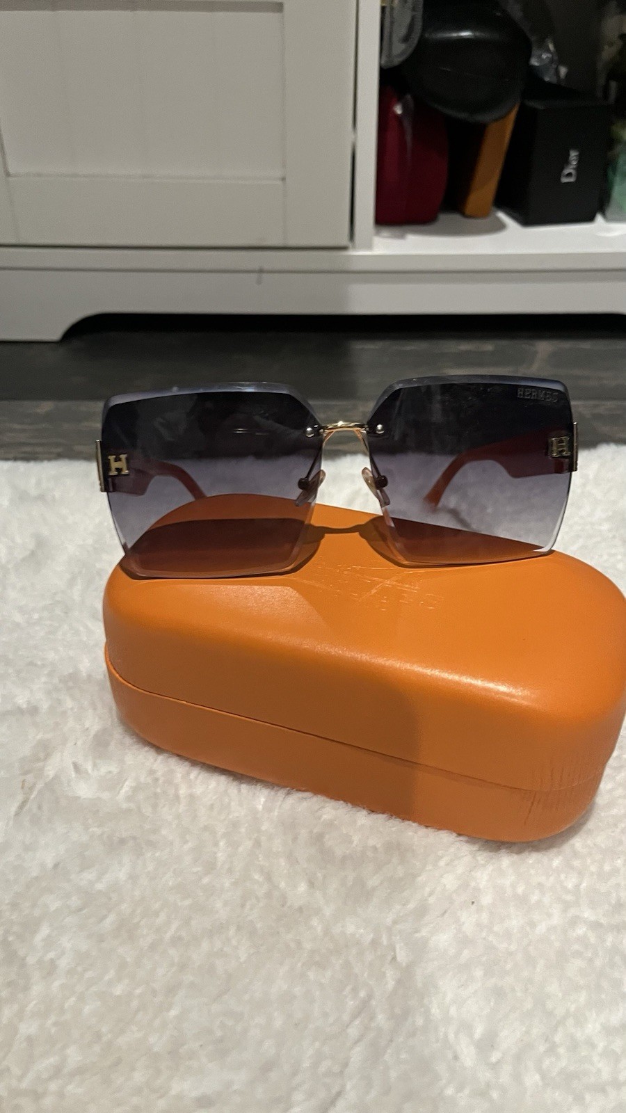 Boujee on a budget dupe Sunglasses orange Frame