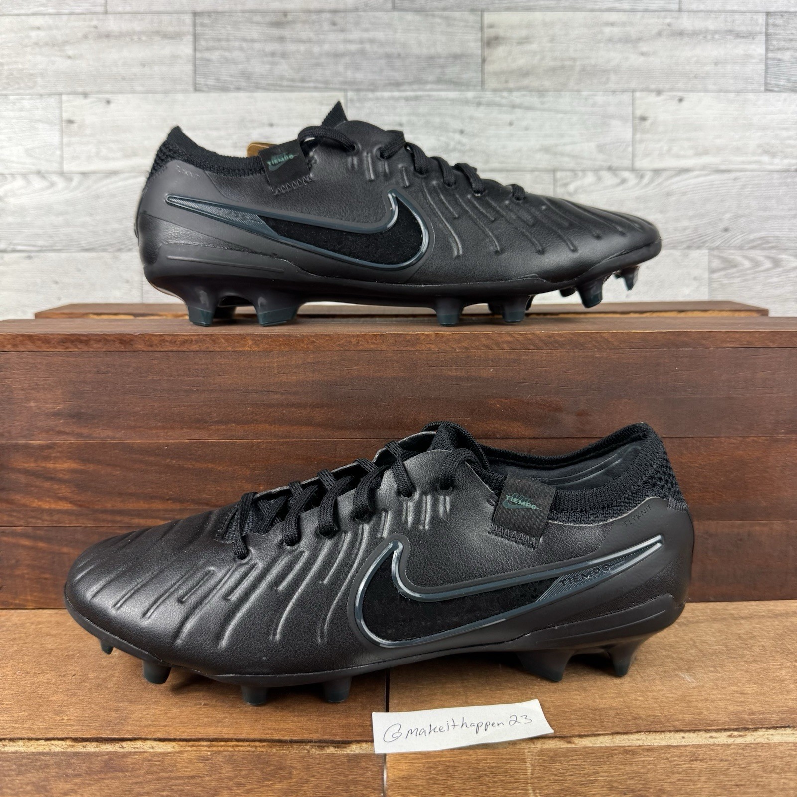 Nike Legend 10 Elite FG Soccer Black Deep Jungle DV4328-002 Men Size 5/Women 6.5