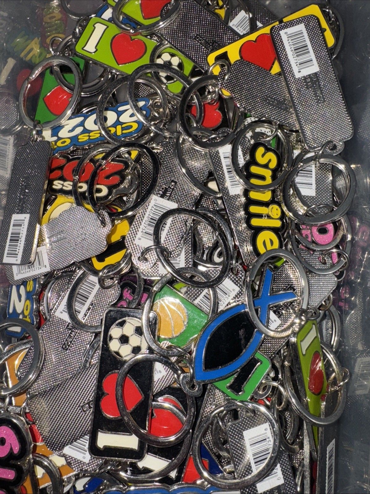 A, B, C, D, E, F, G, H, J – Metal Keychain with Beautiful Colors