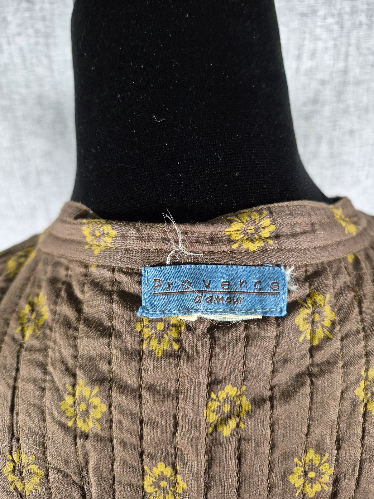 Provence d’Amour Reversible Quilted Floral Jacket Brown Yellow