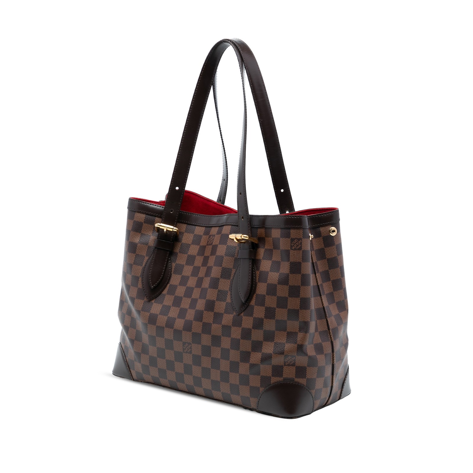Louis Vuitton LV Damier Ebene Hampstead MM Pre-Loved Brown Bag