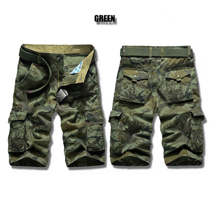 Mens Army Camouflage Shorts Cargo Shorts Half Pants Summer Casual Shorts