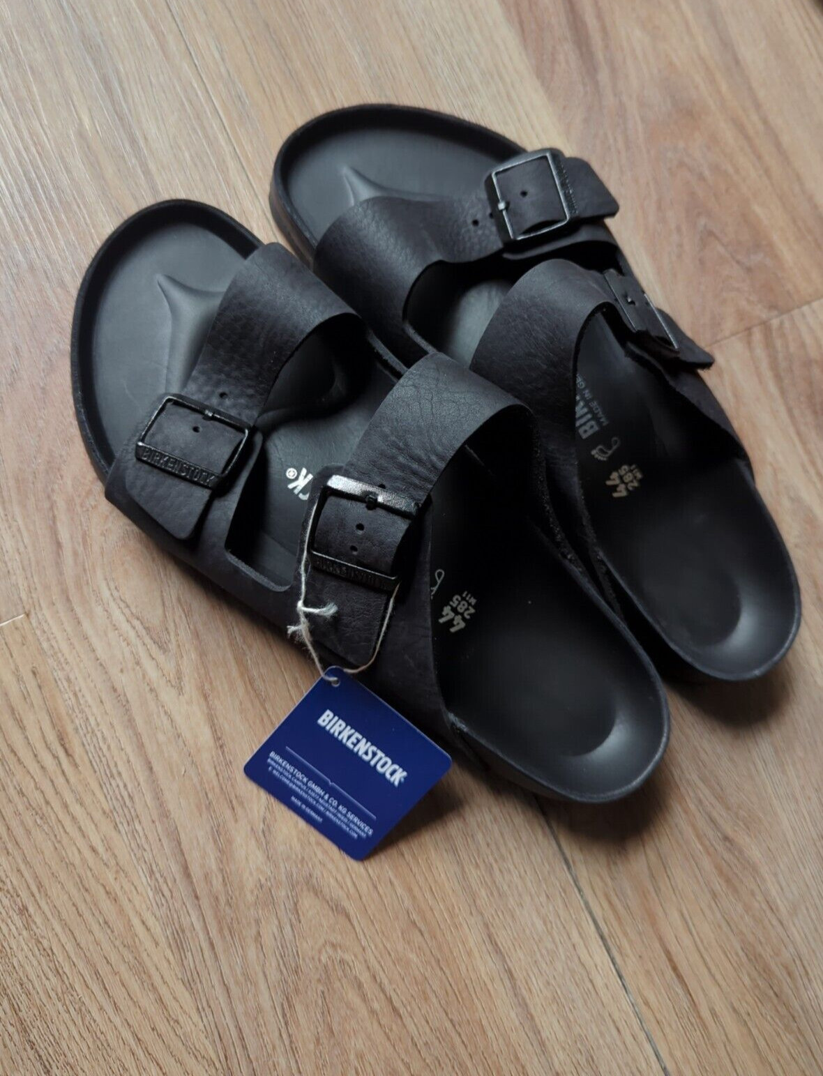 Birkenstock Tumbled All Leather Exquisite Arizona Mens 11-11.5 EU 44 Black