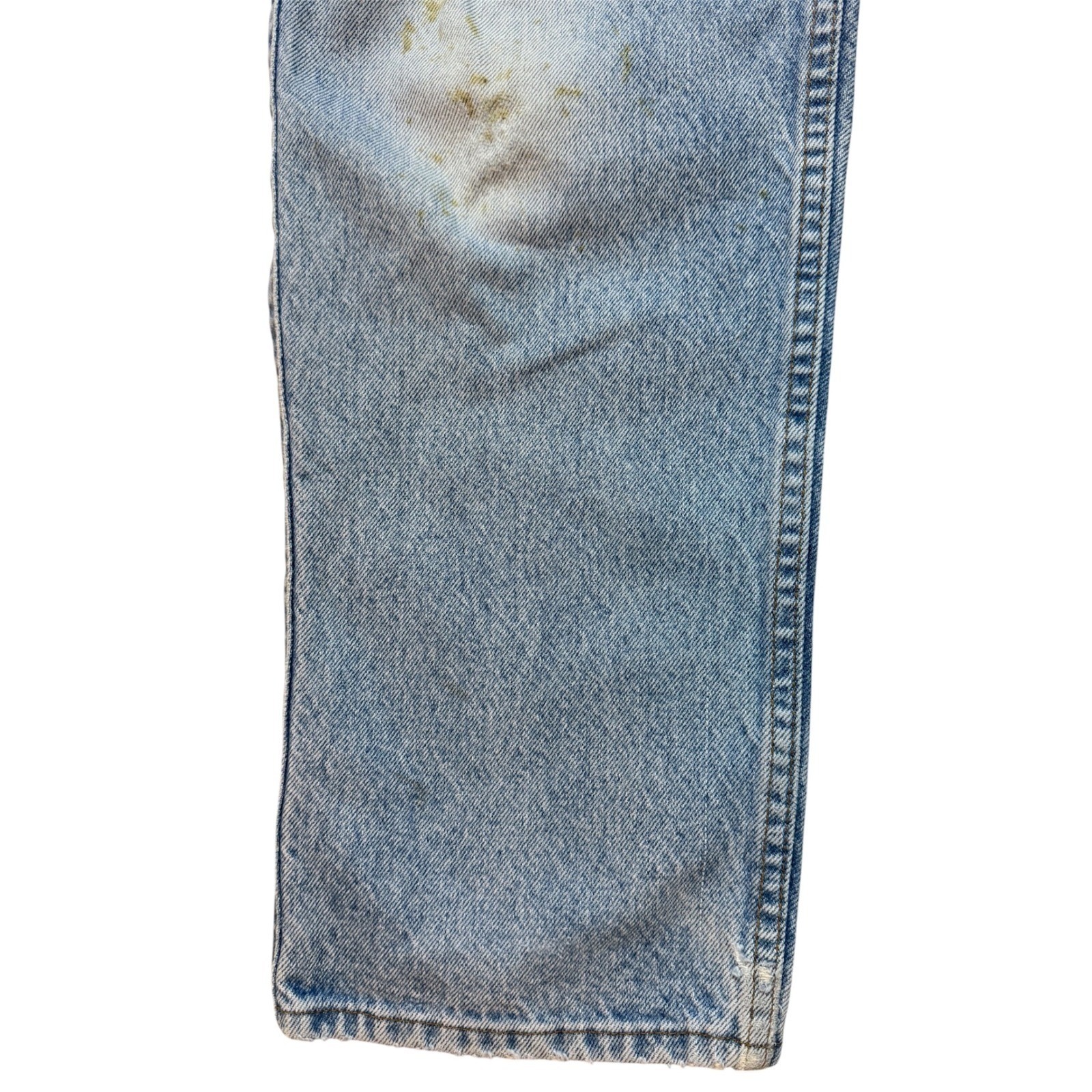 Vintage Levis 540 Two Horse Distressed Light Wash Straight Leg Jeans Mens 34×30
