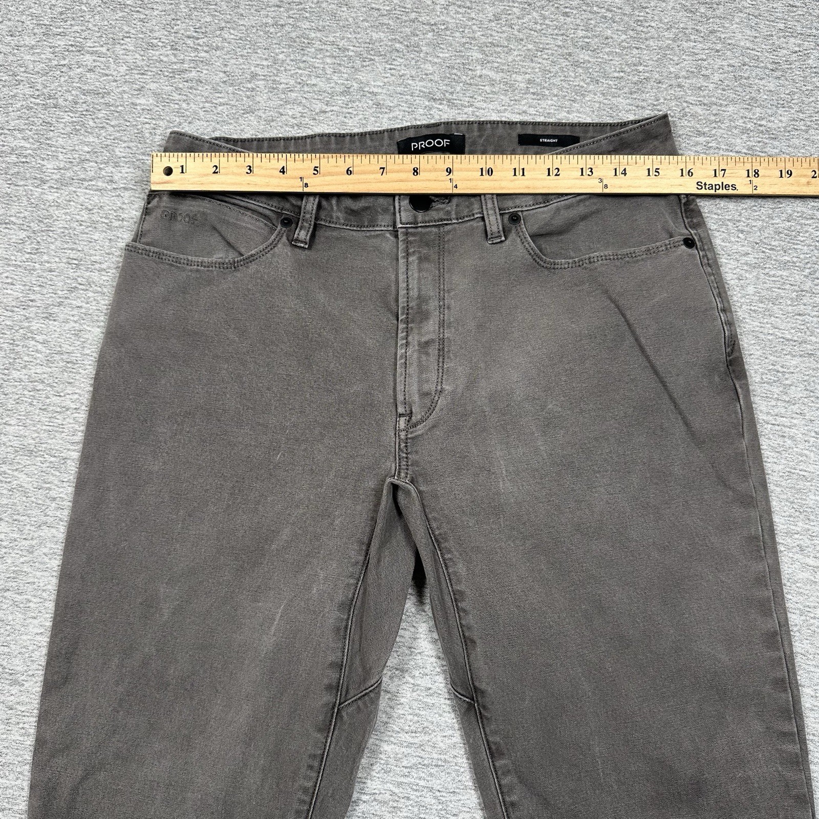 Proof Pants Mens 31×29 Gray Rover Canvas Straight Travel Workwear Huckberry
