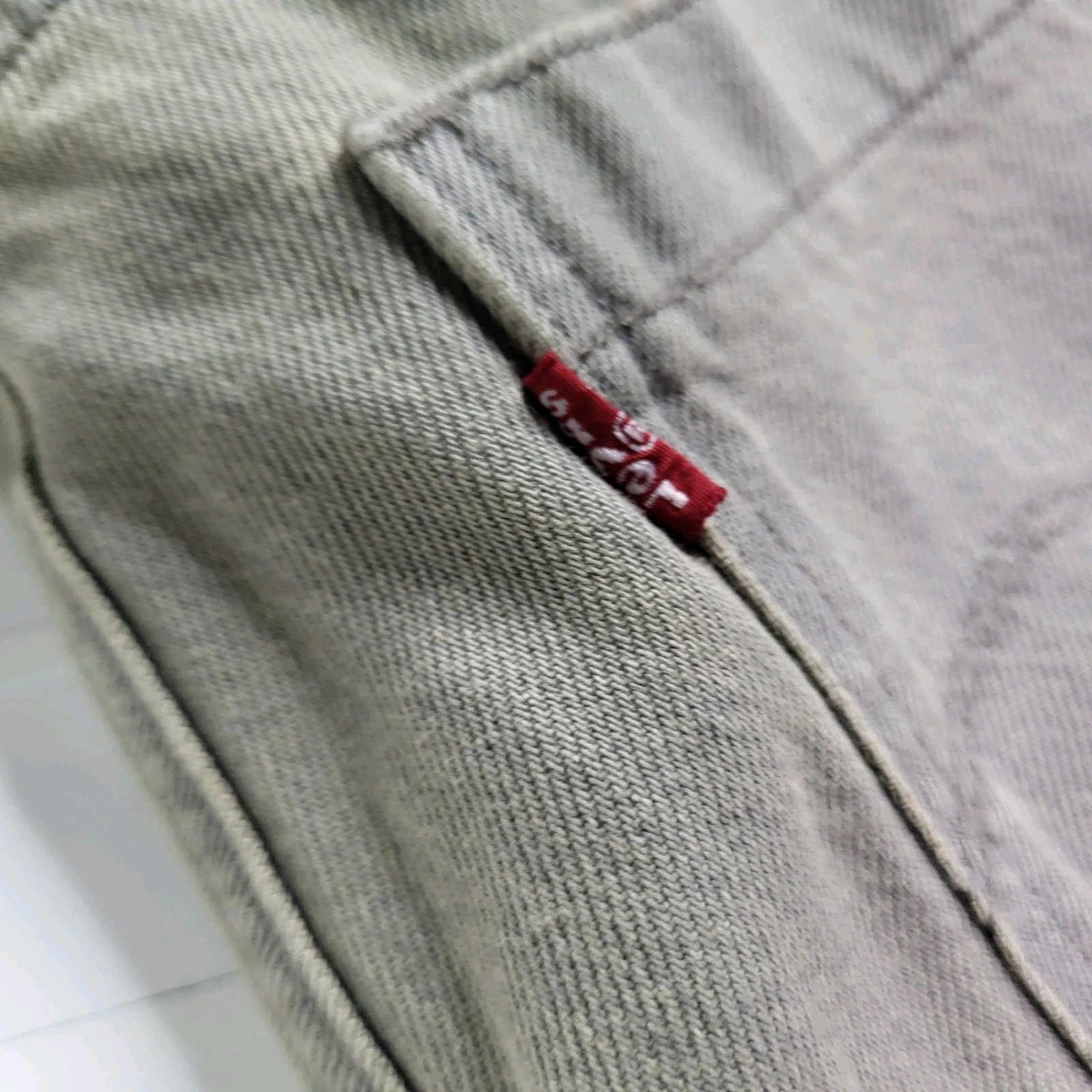 Levi’s 578 Baggy Fit Cargo Jeans 32×32 Mens Light Gray New With Tags Denim
