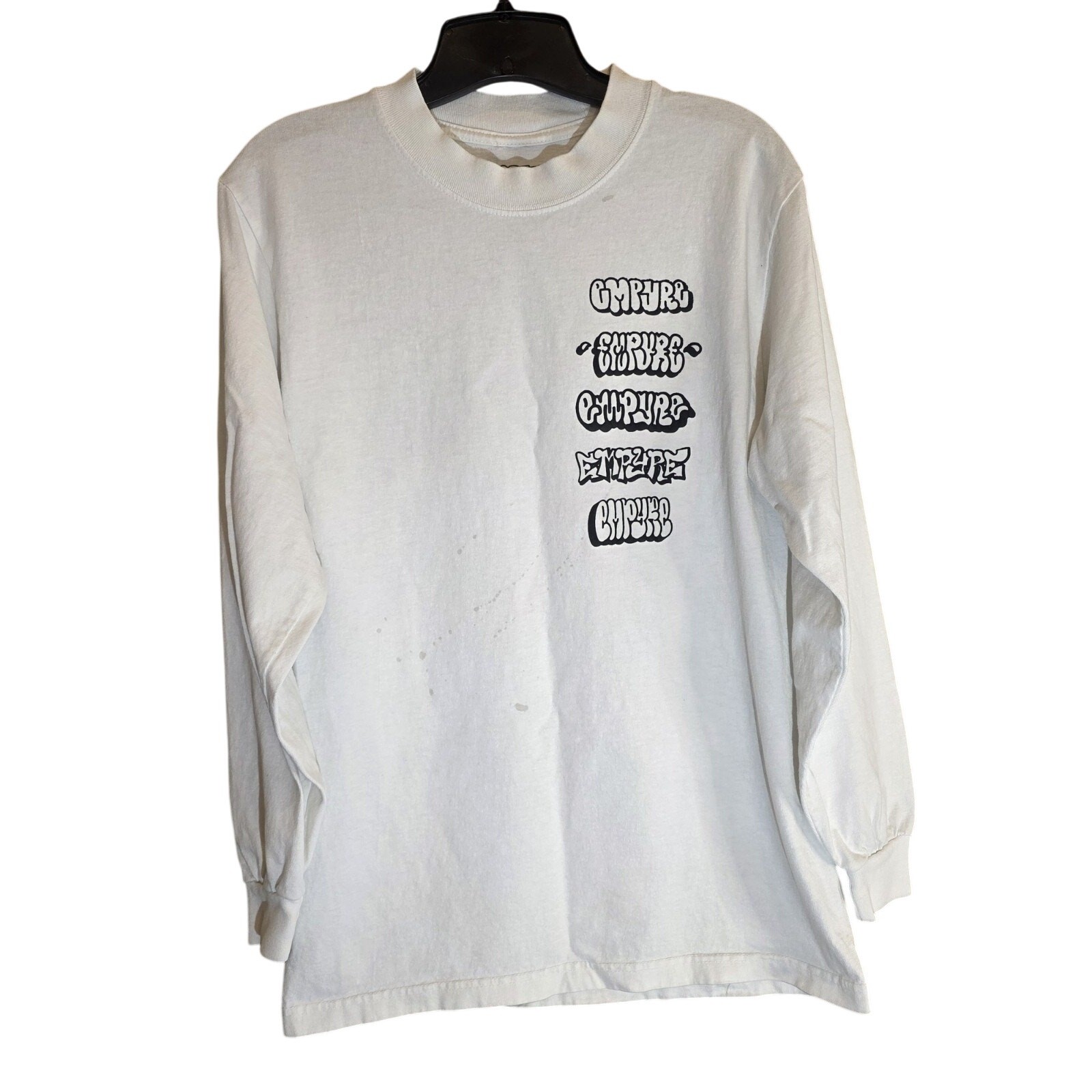 Empyre Men’s White Long Sleeve Graphic T Shirt Size Large Skate Streetwear