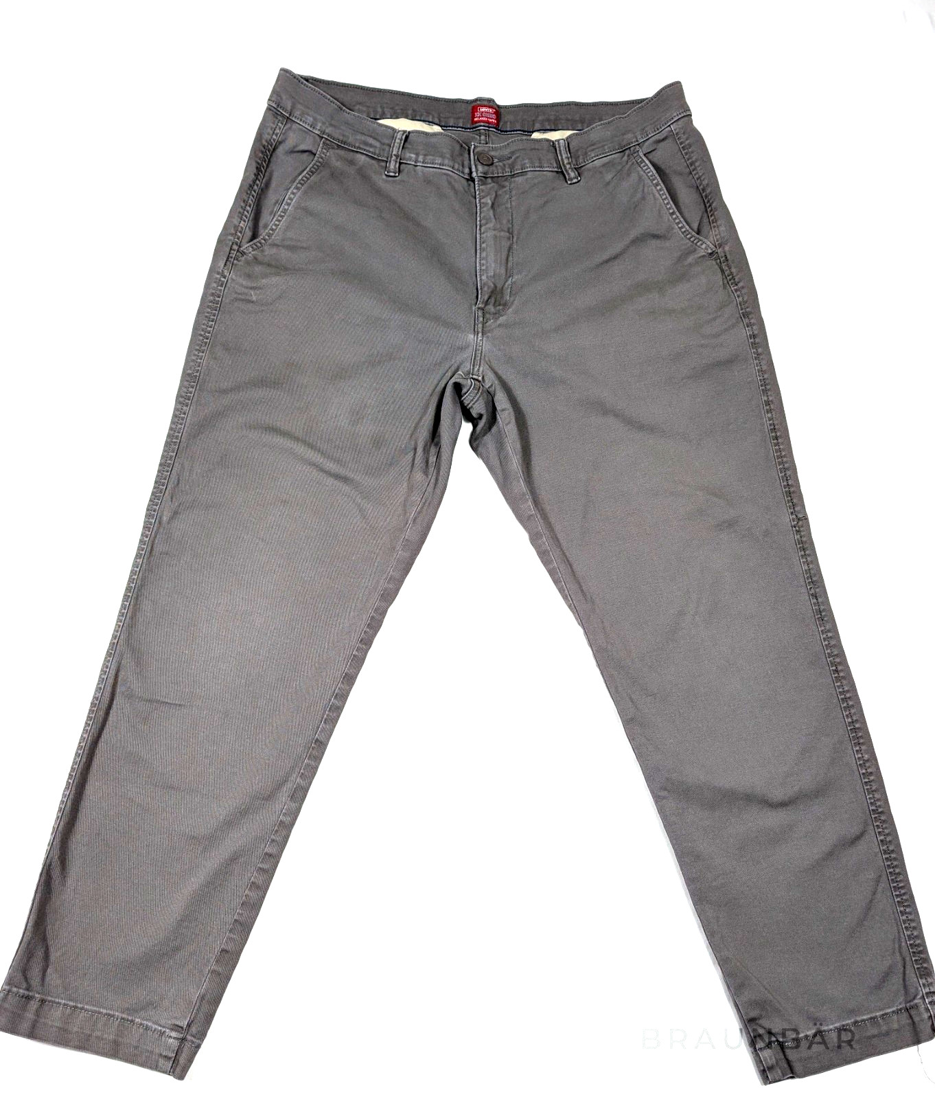 Levi’s XX Chino Pants Mens 36×28 Gray Relaxed Taper Casual Workwear