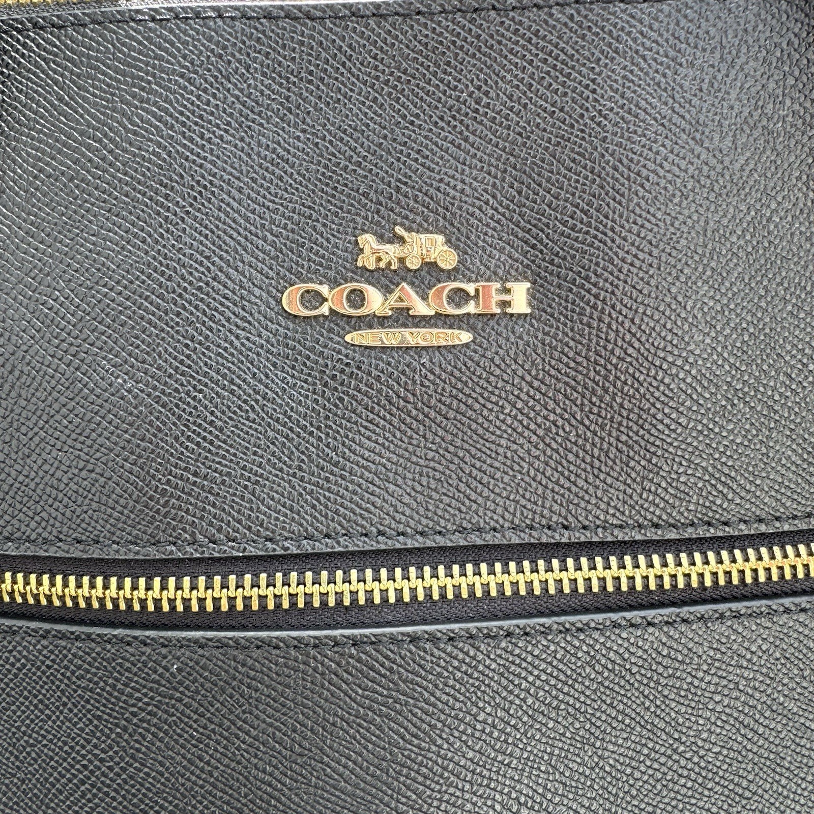 Coach Gallery Black Leather Tote Shoulder Bag