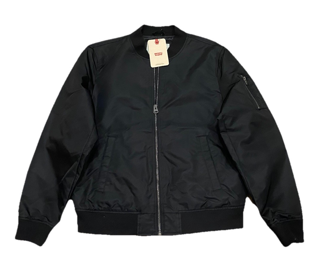 Levi’s Satin Bomber Flight Jacket Black New W/Tags Men’s L