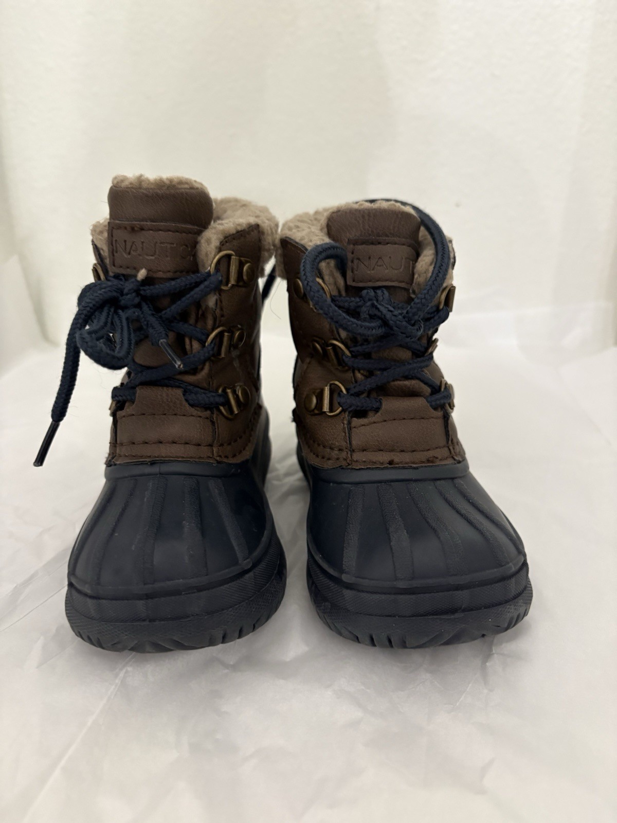 Nautica Toddler Shearling-Lined Tan Boot Size 7 Pre-Owned
