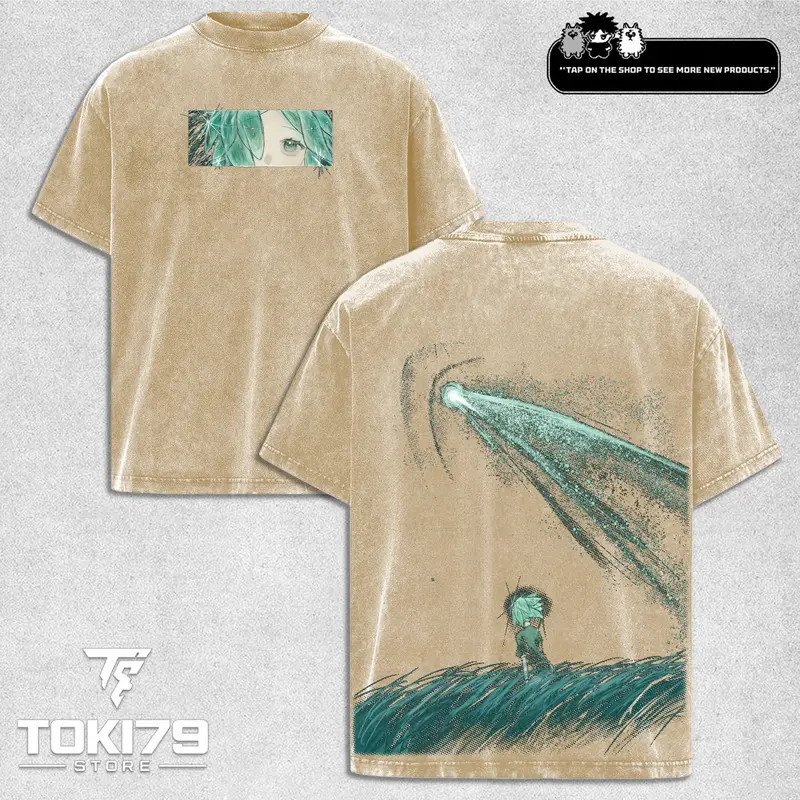 Land of the Lustrous Phosphophyllite Anime Double-Sided Graphic T-Shirt Gildan