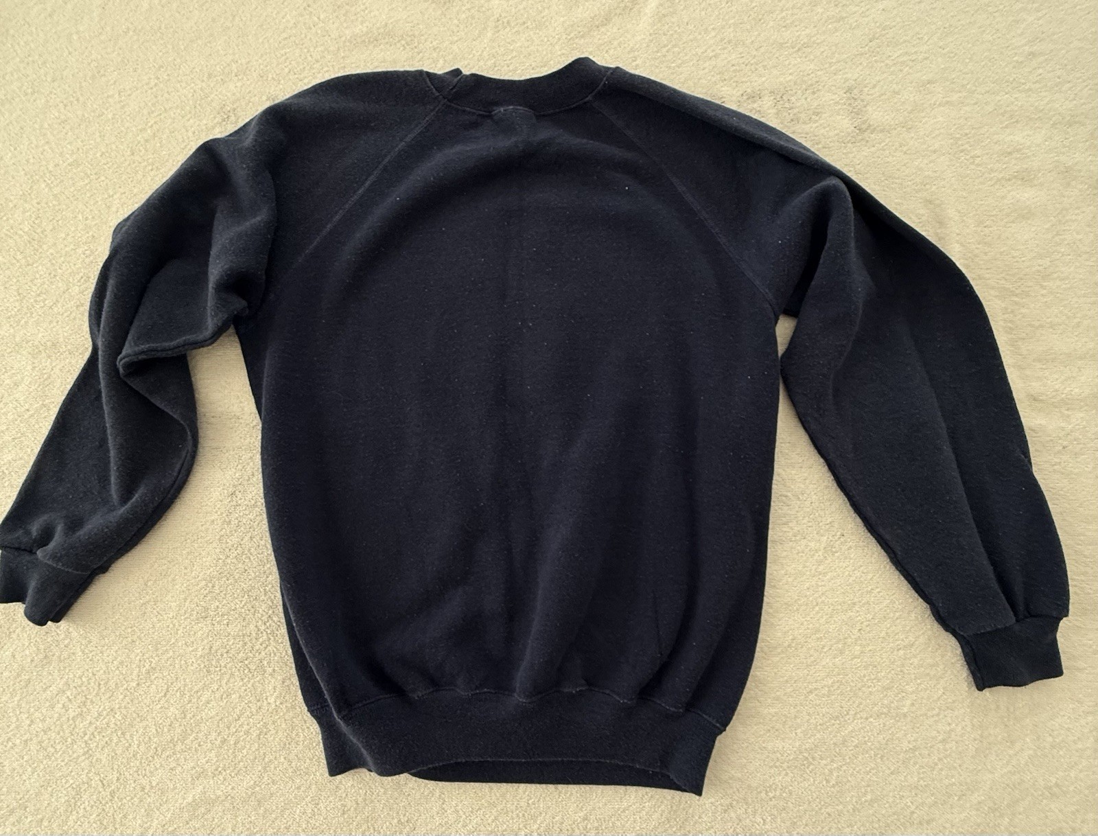 F-18 Sweatshirt Size Med (38-40) Navy Blue Crew Neck Long Sleeve Made In USA