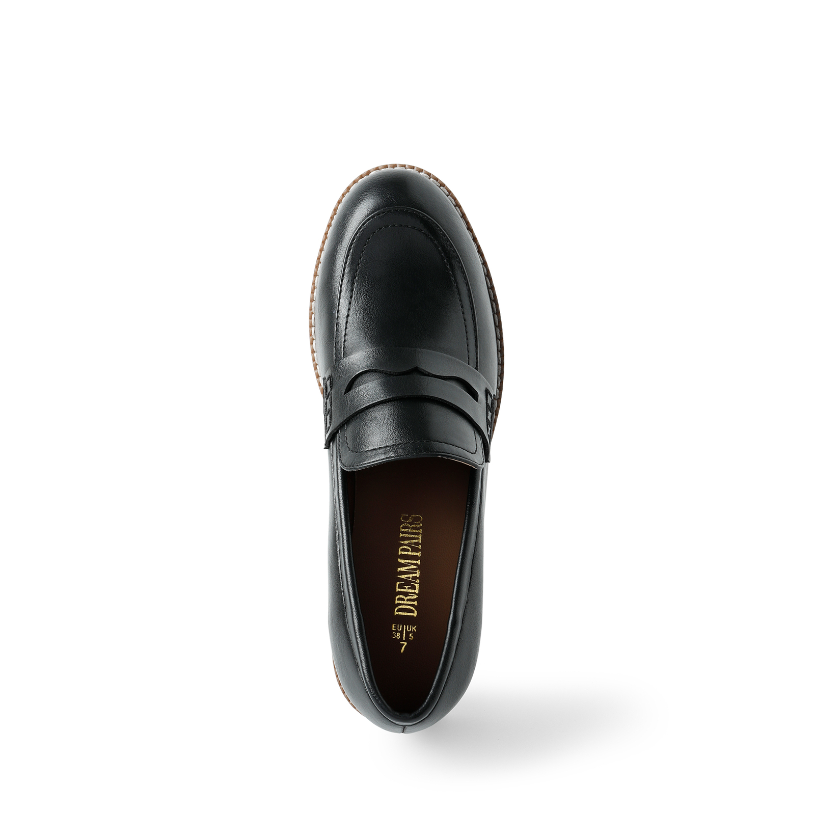 Women Business Penny Low Chunky Heel Loafers Slip On Loafer Shoes