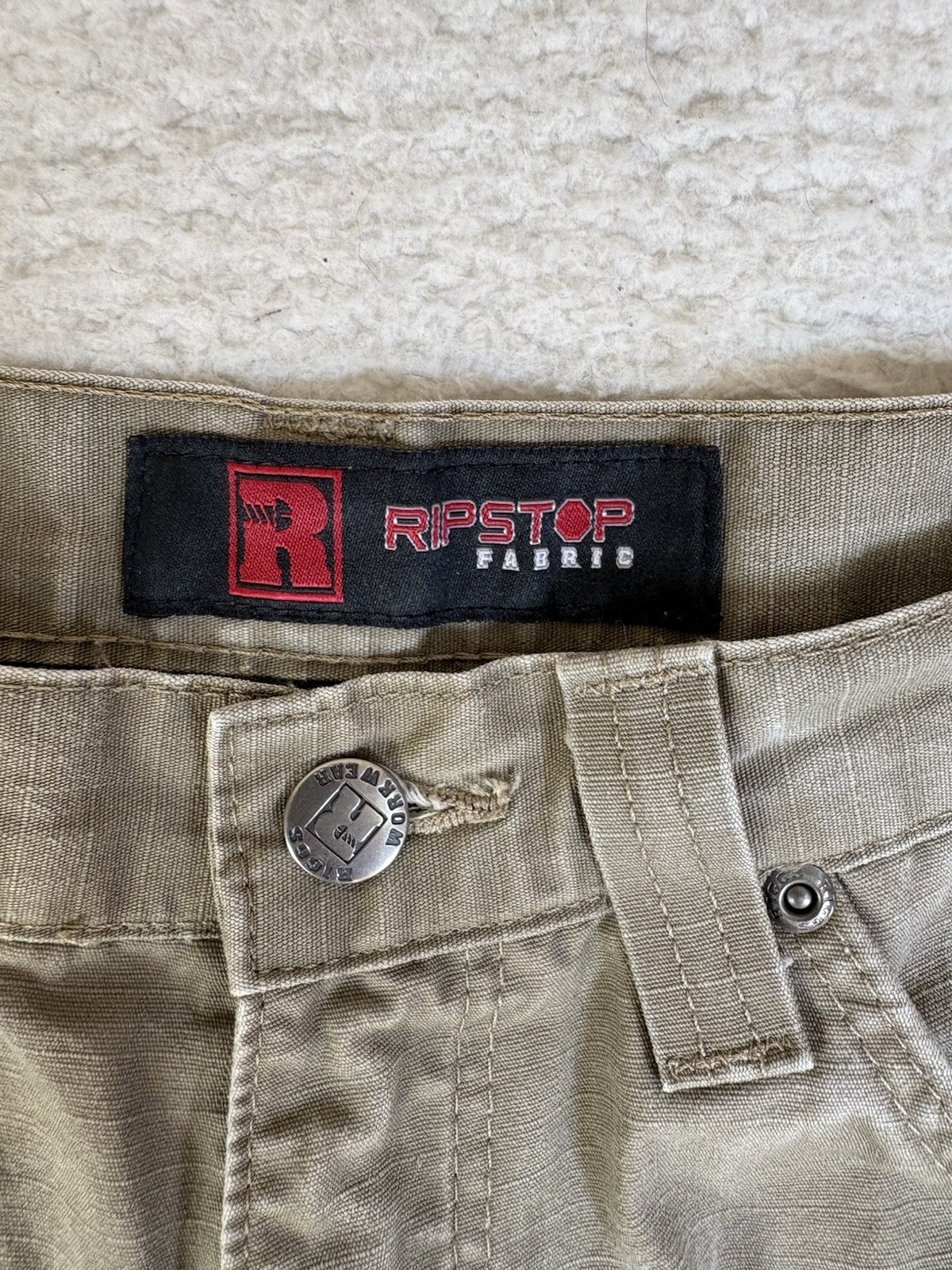 Wrangler Riggs Workwear Carpenter Pants Mens 31×30 Ripstop Canvas Hammer Loop