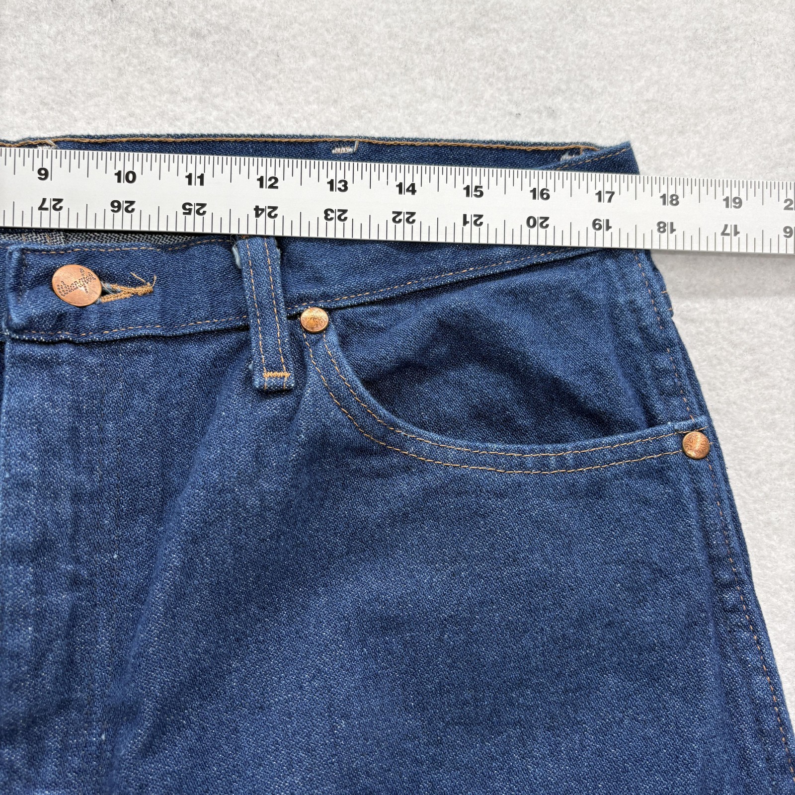 Wrangler Cowboy Cut Jeans Mens 34×34 Blue Dark Wash Regular Straight Denim 13MWZ