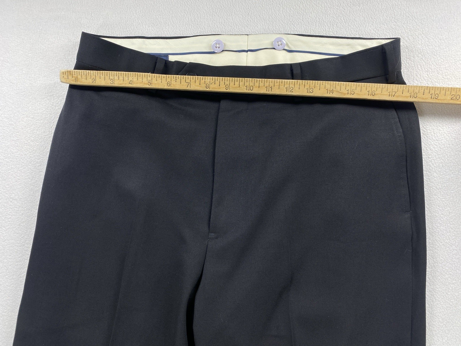 Brooks Brothers Madison Wool Pants Men 35×34 Black Cuffed Preppy Trousers
