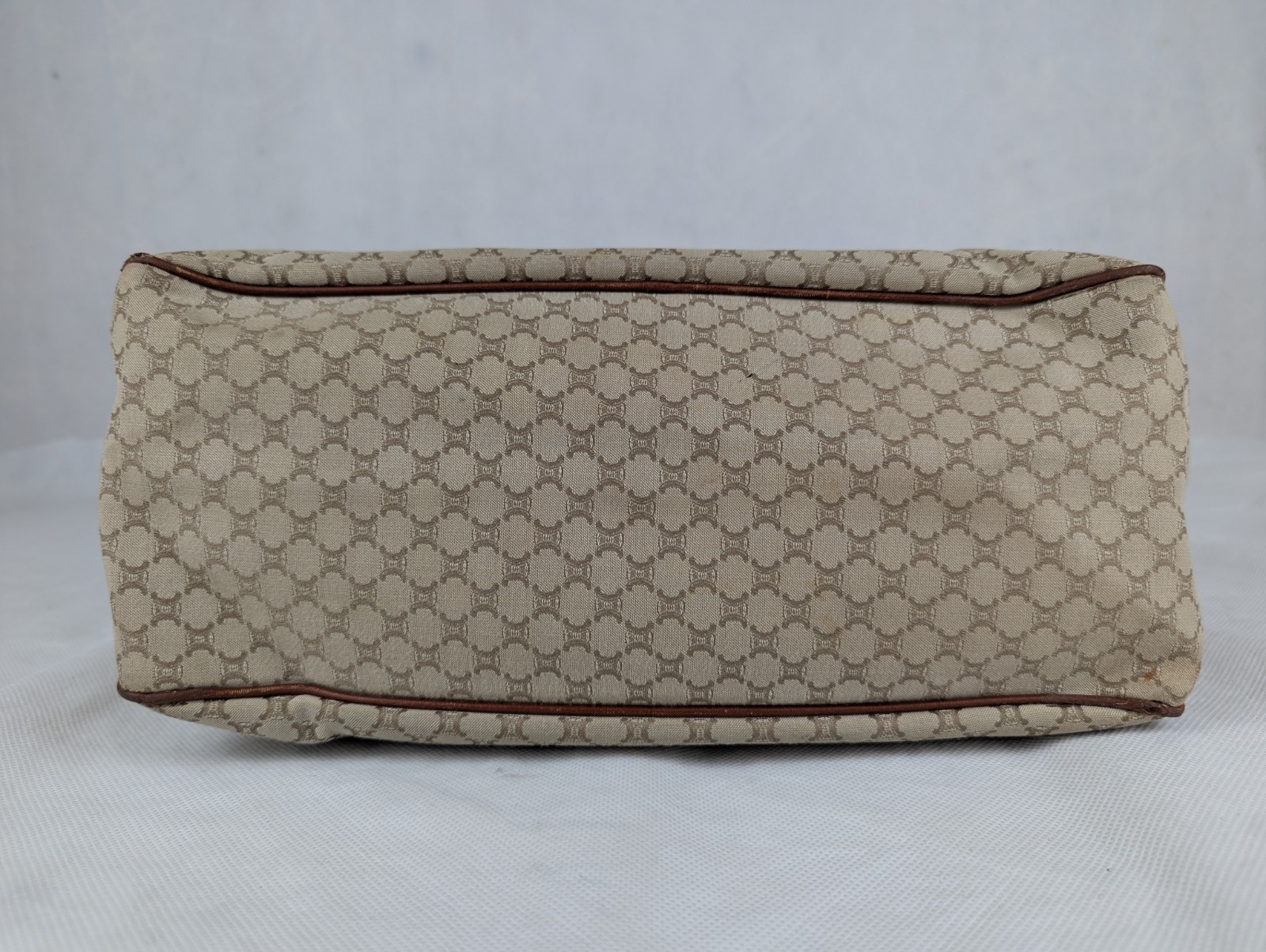 Authentic Celine Tote Bag Handbag Macadam Beige7 Vintage Based on Original Title