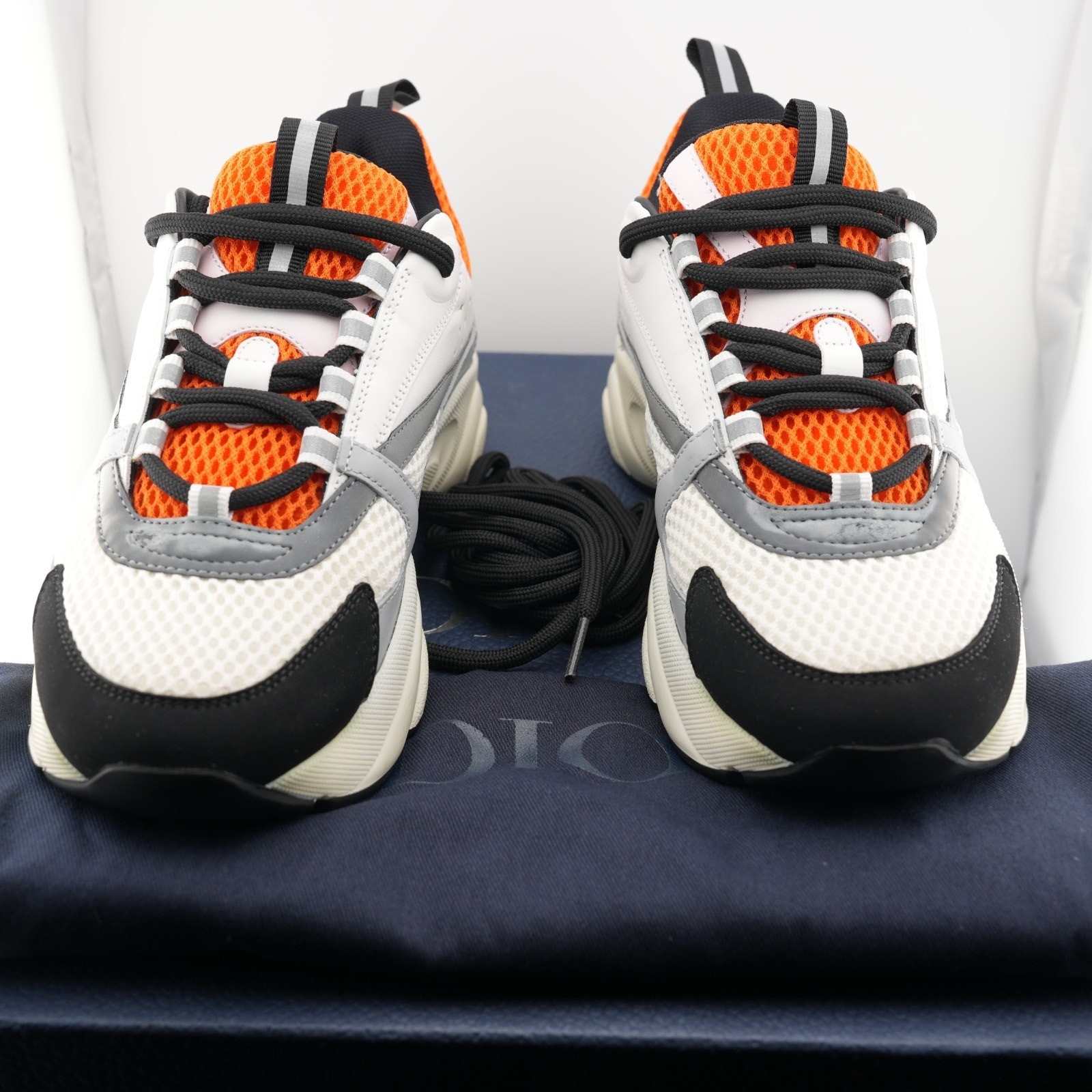 Dior B22 ‘White Grey Red’ Leather Mesh Sneaker Men 6