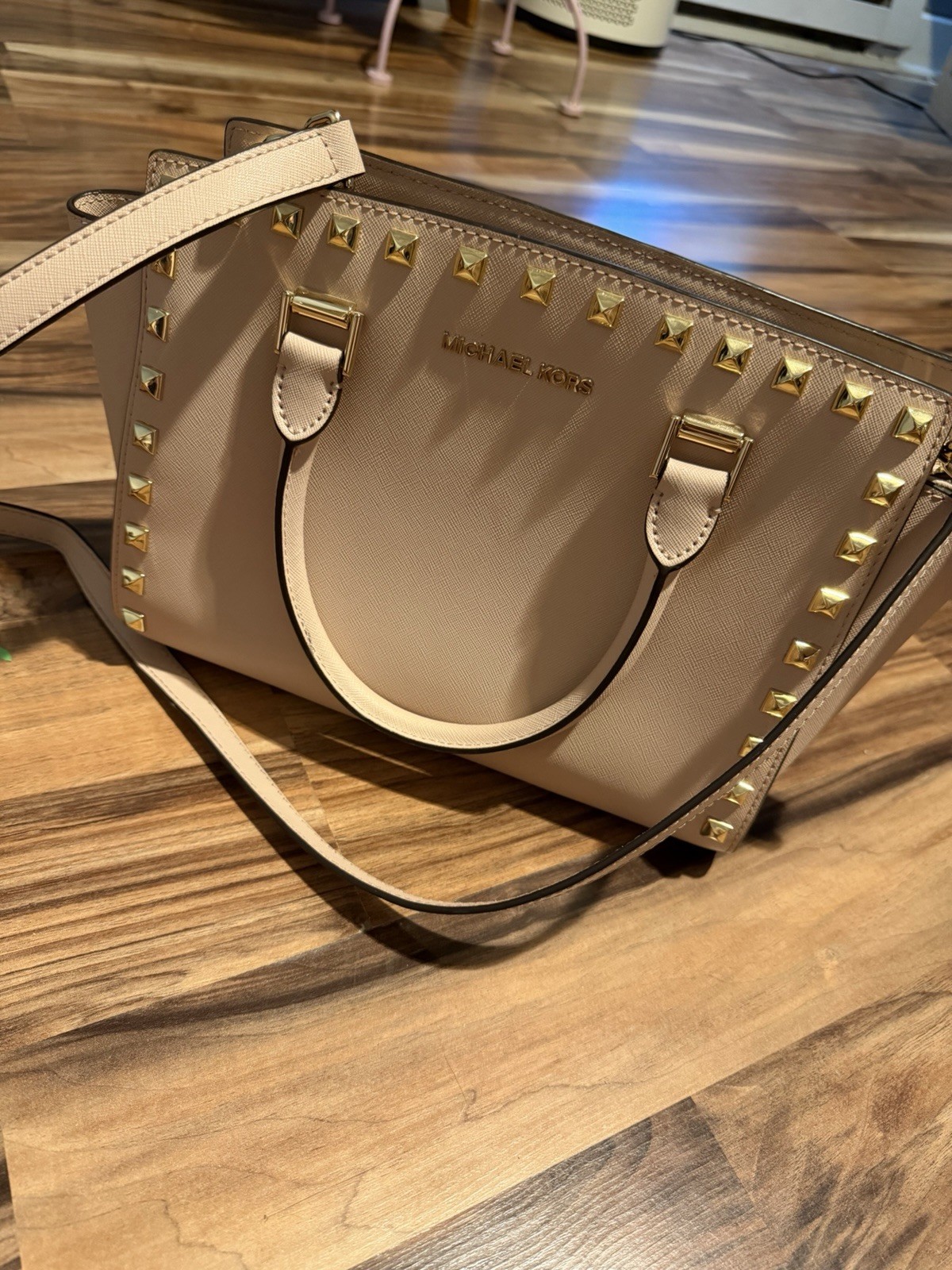 Michael Kors Light Pink Studded Medium Purse