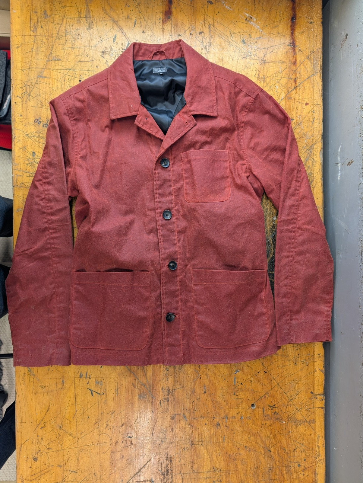 Wilson & Willys Neighbor Goods Waxed Cotton Duck Chore Coat Jacket USA Large