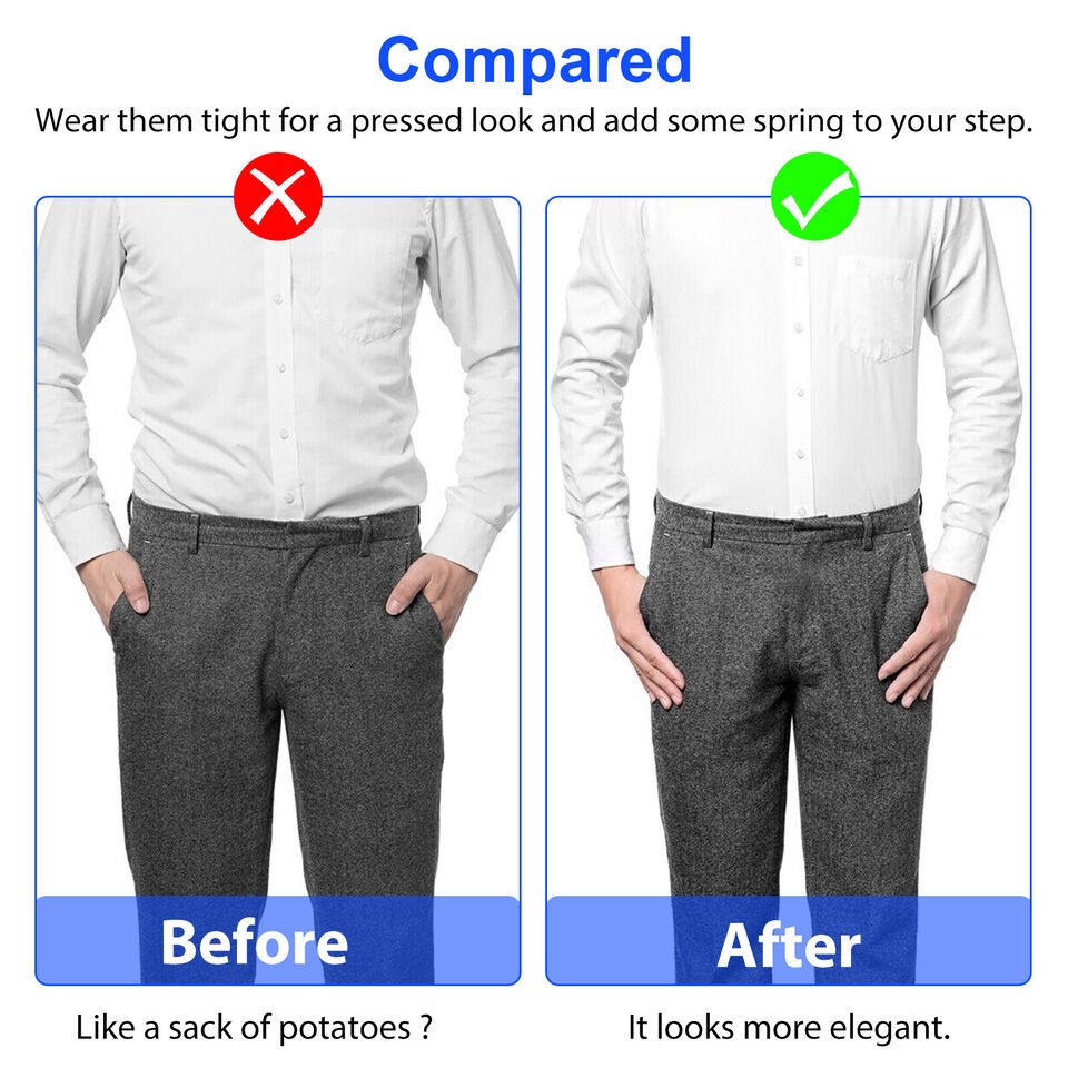 2Pcs Y-Shape Shirt Stays Rugged Design Adjustable Comfortable Garters Non-Slip