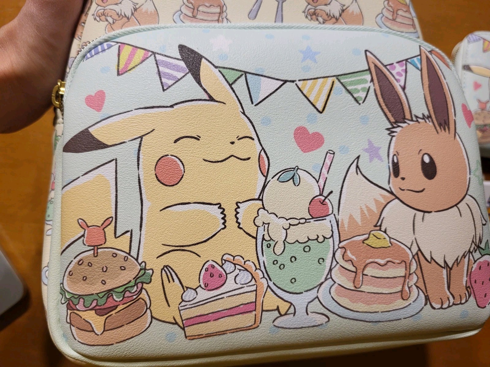 Pokemon Loungefly Pikachu Eevee Cafe Food Mini Backpack Bookbag