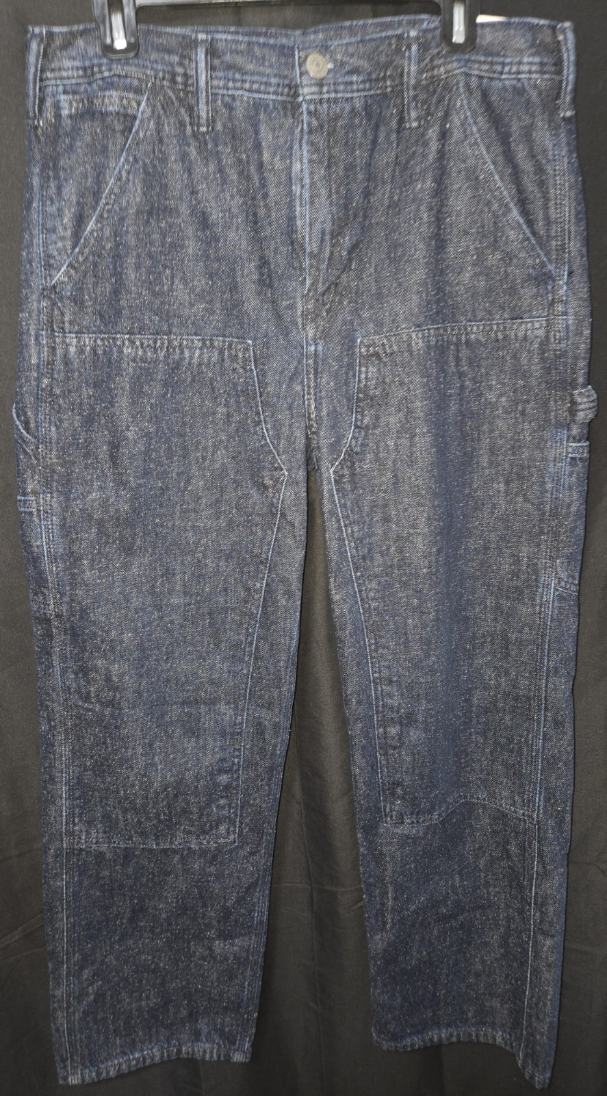American Eagle 31×30 Athletic Loose Carpenter Jeans Double Knee Indigo Shatter