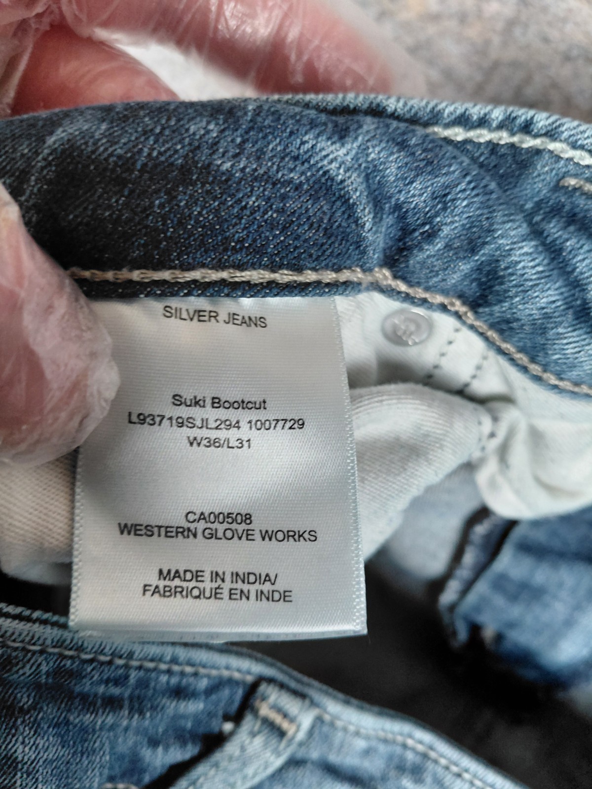 Silver Jeans Suki Bootcut Womens 36/31 Blue SMALL FLAW 37.5×28.5 Midrise