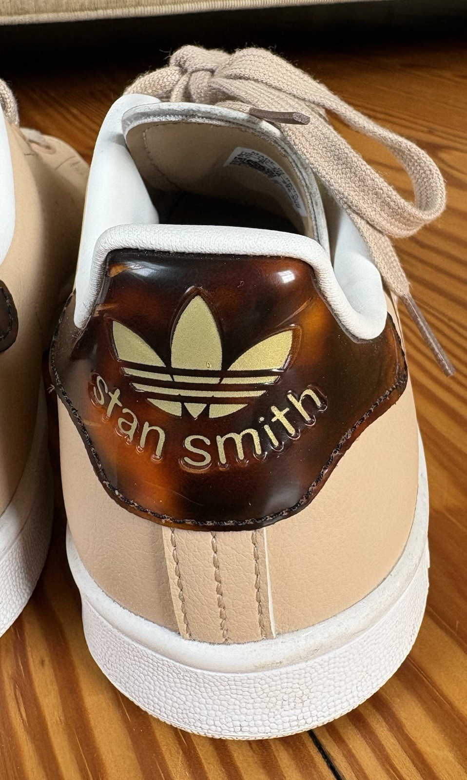 Women’s Adidas Stan Smith Pale Nude Tortoise Shell Shoes sz US 6.5 EU 38 GY5910