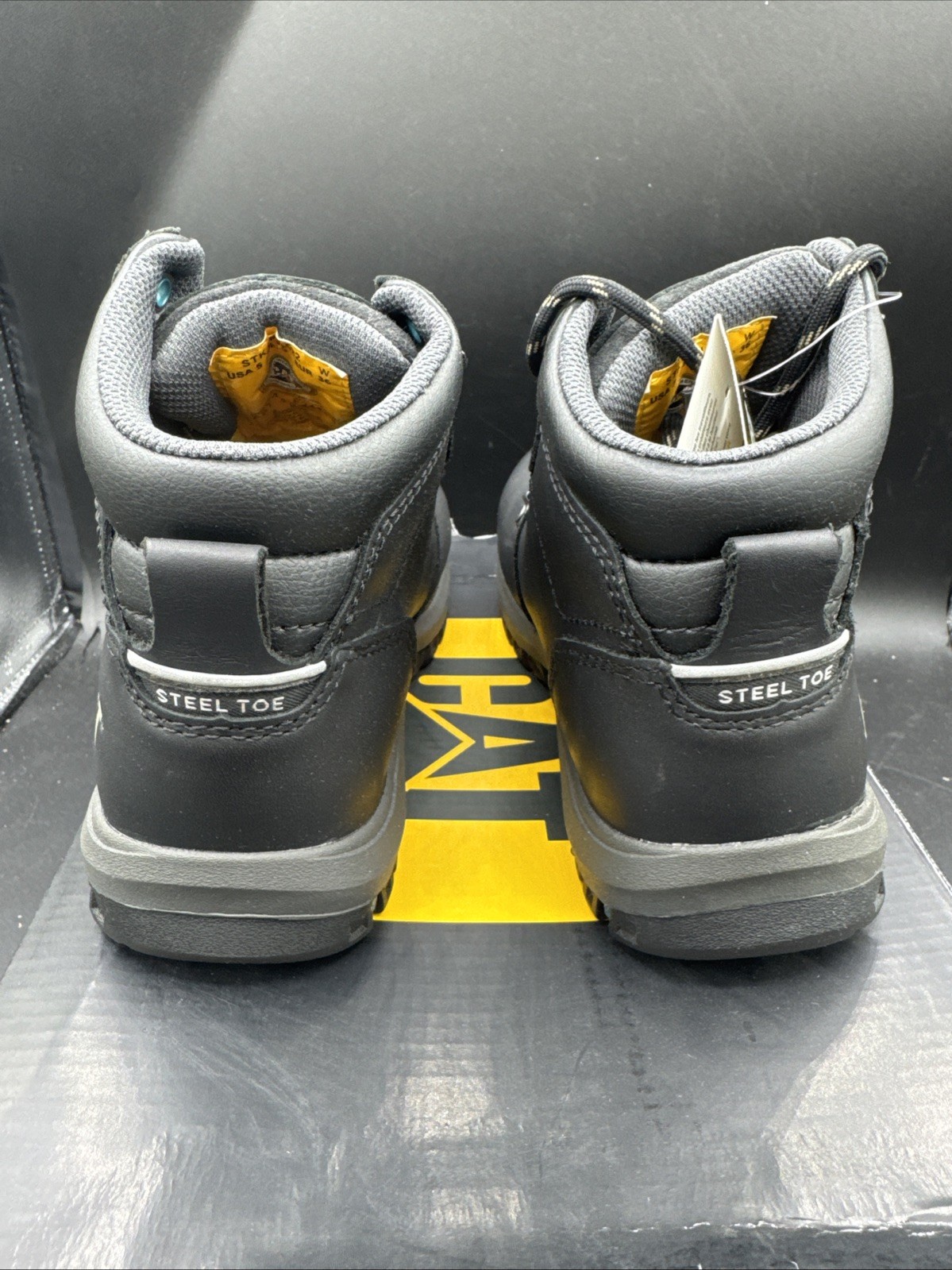 PICK SIZE – Caterpillar Womens Mae Black Steel Toe Waterproof 6″ Work Boot