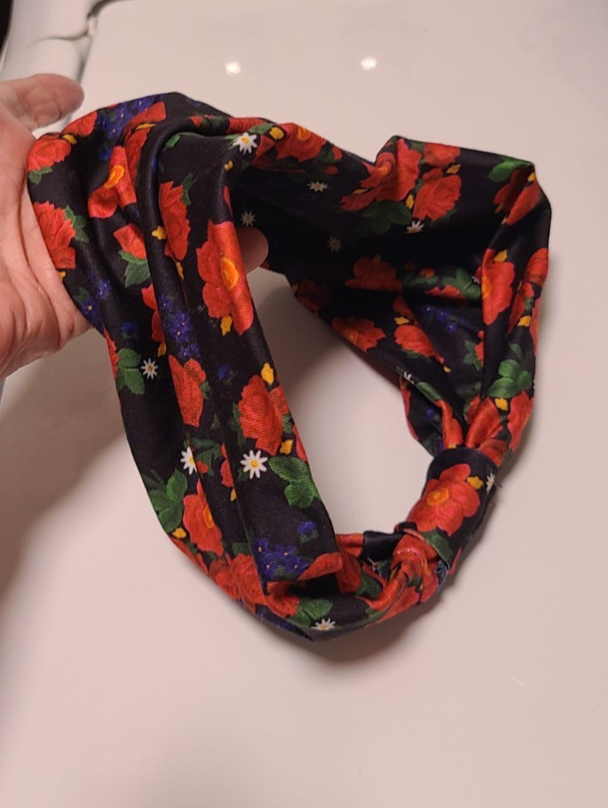 Floral Pattern Boho Headband Bandana Yoga Sweatband Hairband Wrap Stretchable