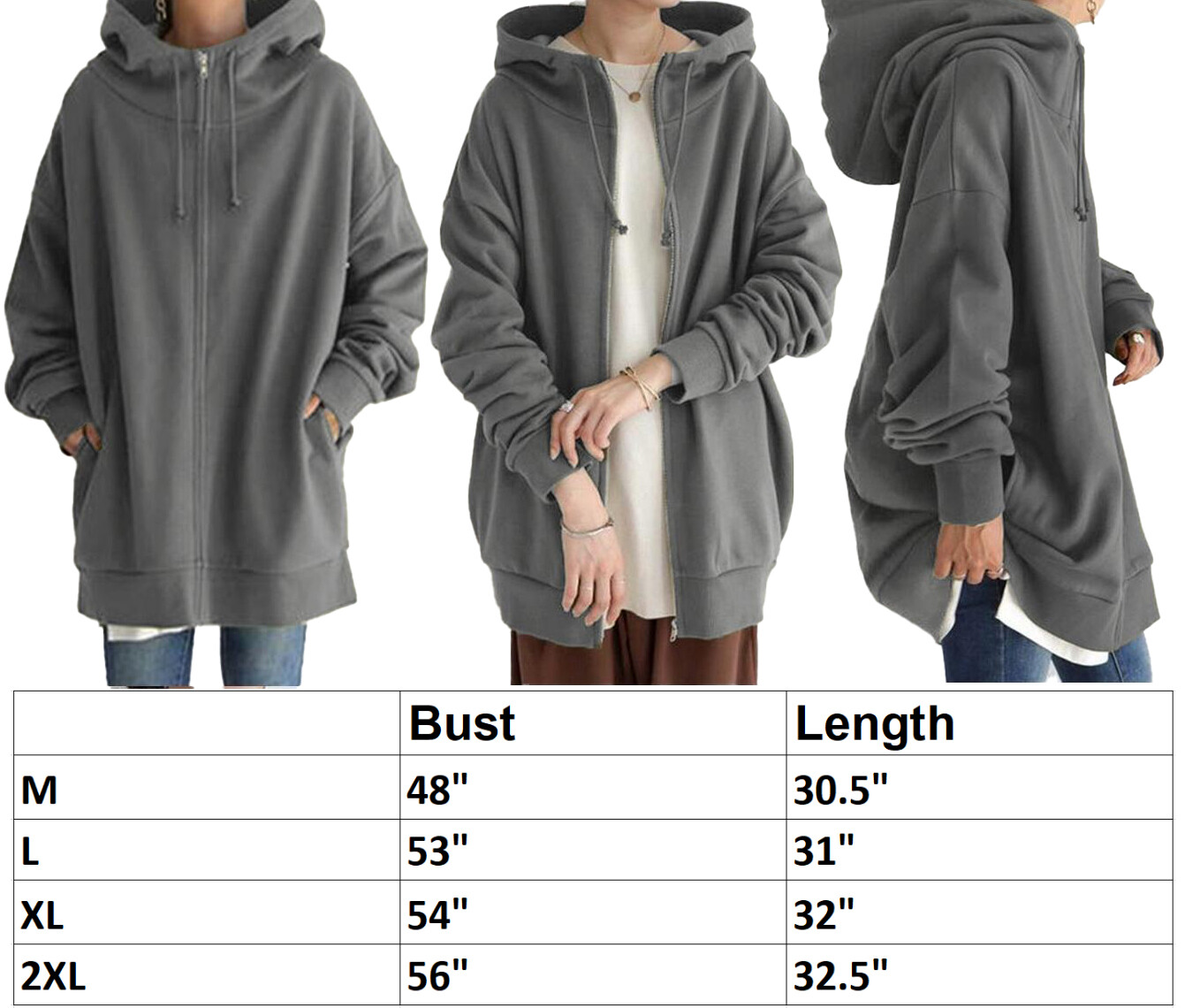ON SALE! Oversized Jacket Sweatshirt Warm Fleece Jumper Sweater Coat Hoodie Tops