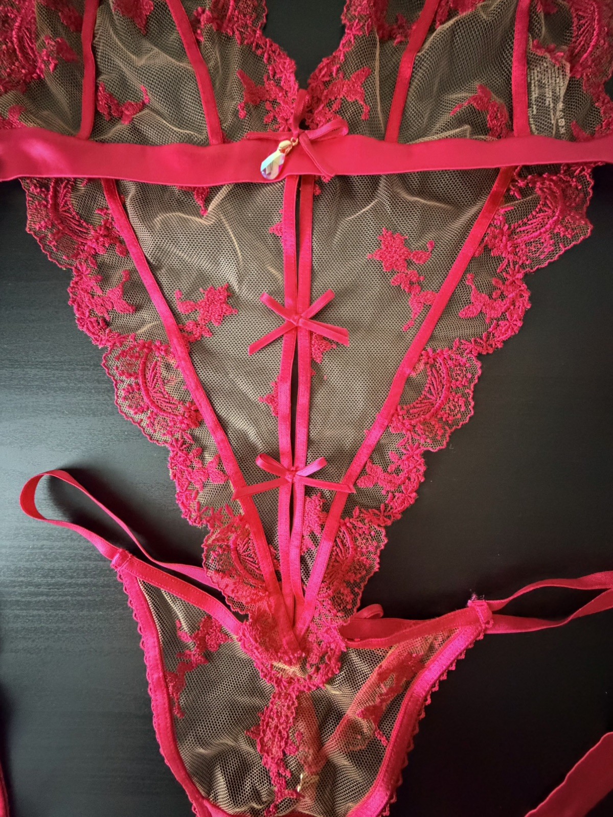 New Honey Birdette Madison Raspberry Bodysuit Playsuit Size Small