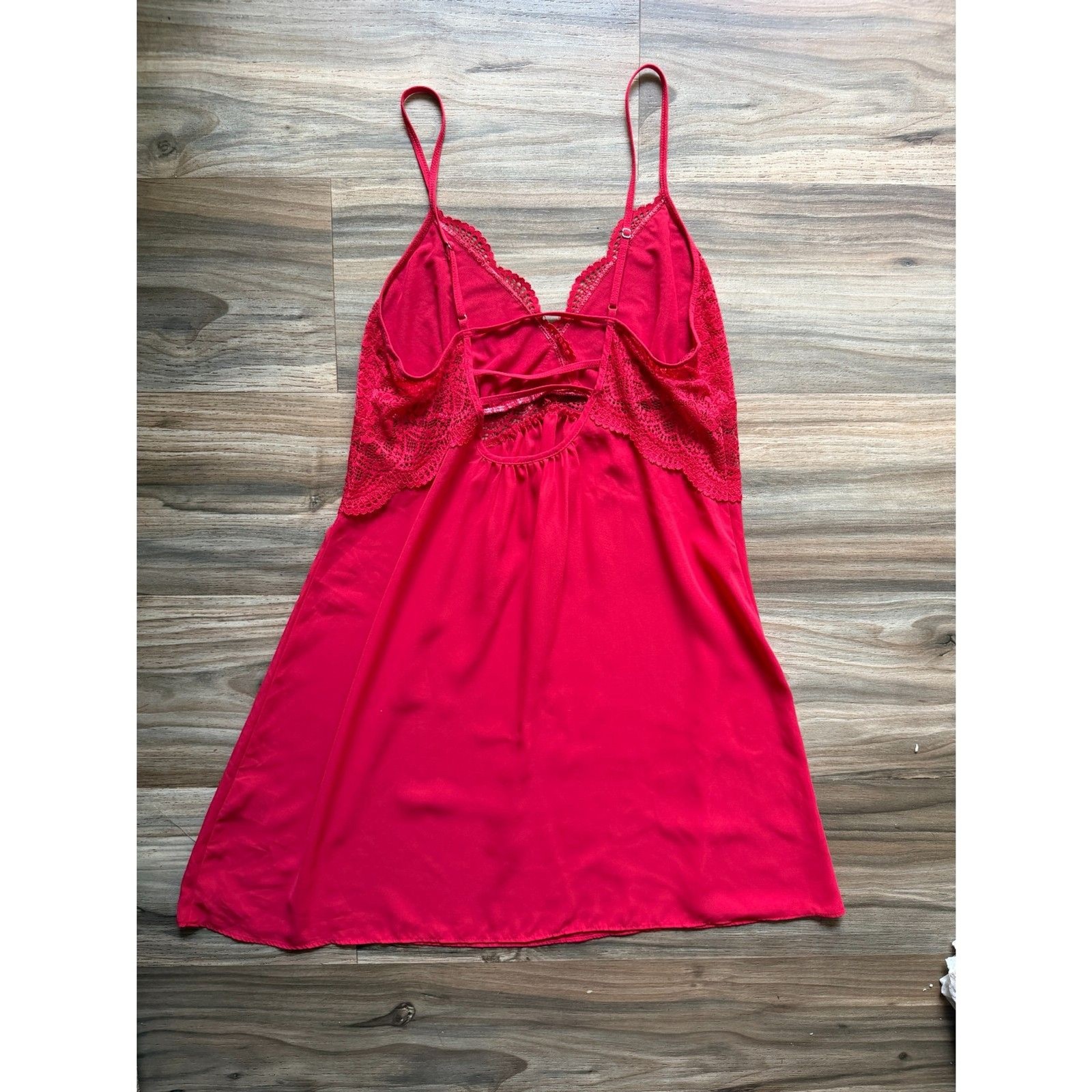 INC International Concepts Intimates Red Lace Lingerie Tank Dress