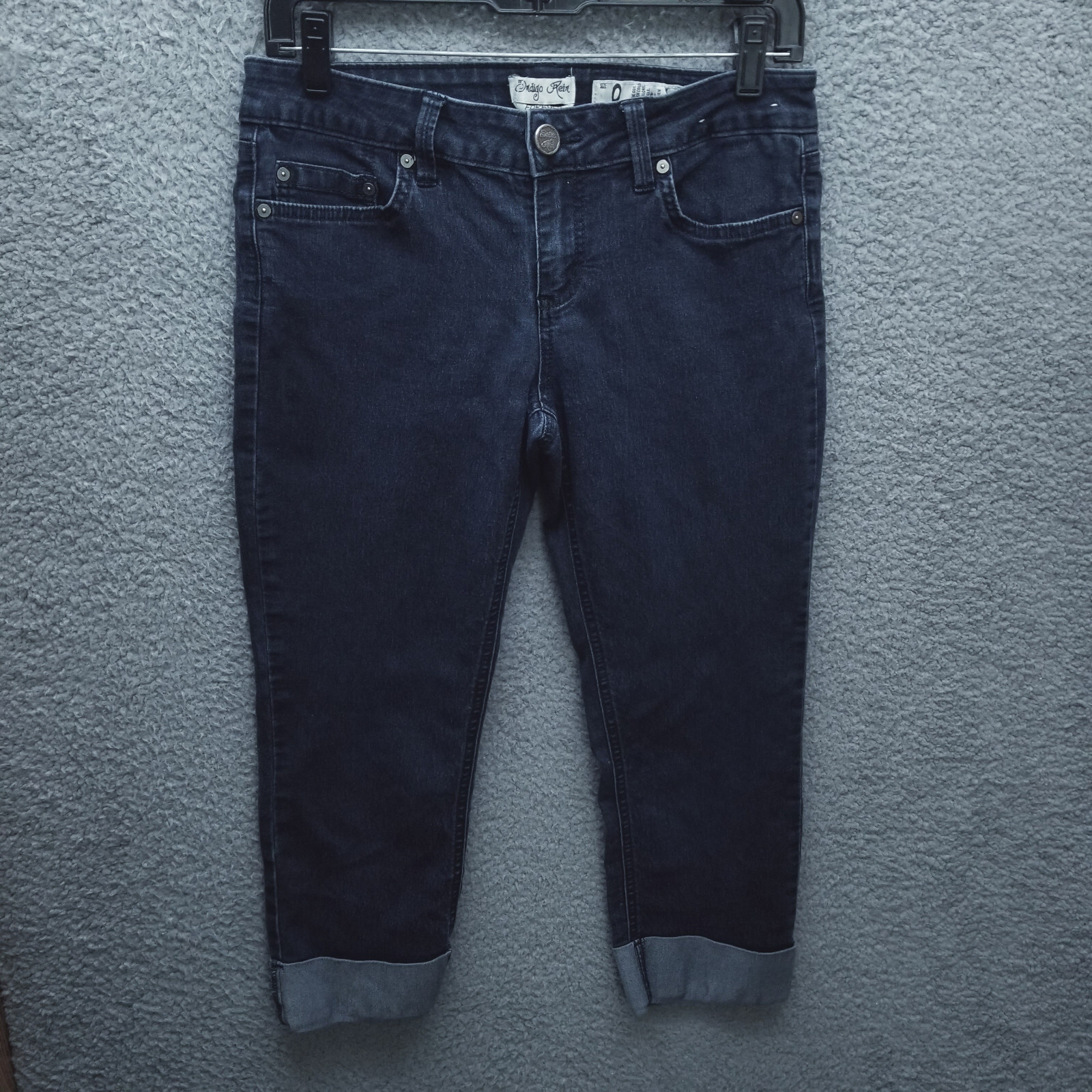 Indigo Rein Women’s 9 Forever Blue Cropped Jeans 31.25″ 20.75″ 8.25″