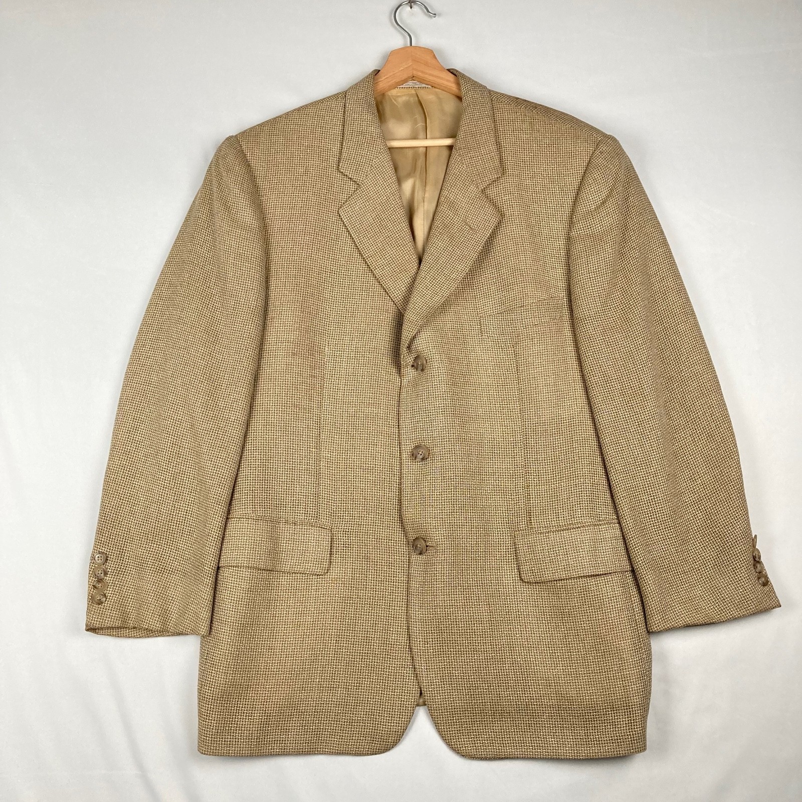 Corneliani Men’s Virgin Wool Silk 3-Button Tweed Blazer Sport Coat Italy 42R