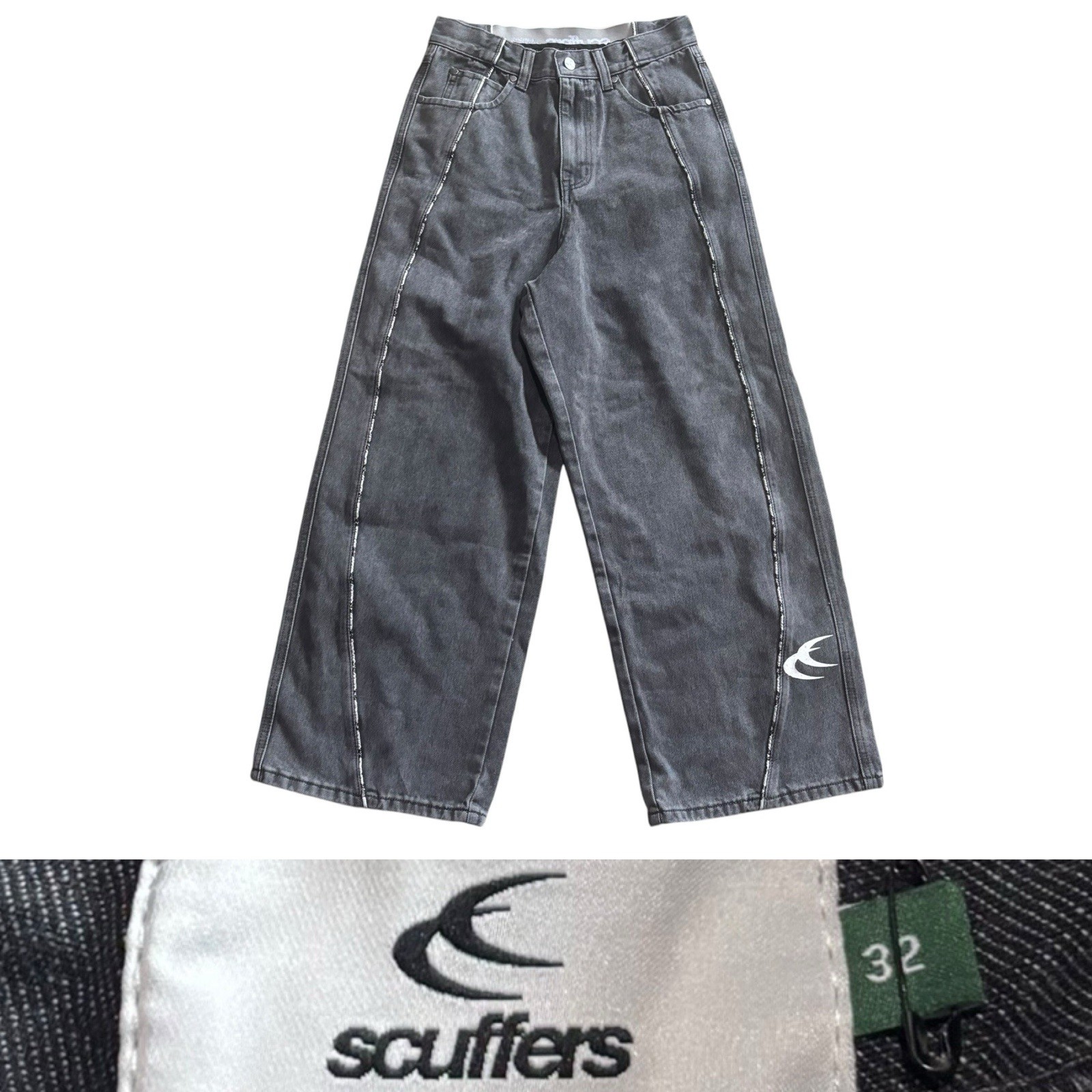 Scuffers Mowa Grey Pants Denim Jeans Men’s Size 34