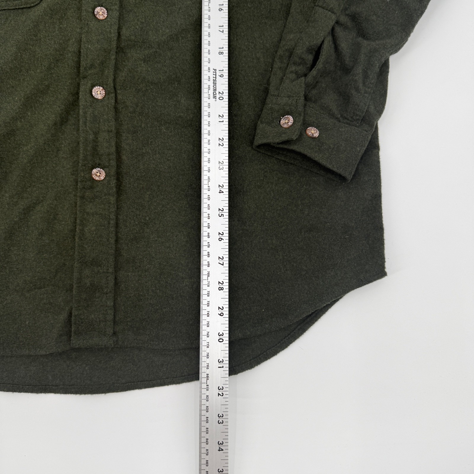 Field & Stream Olive Green Flannel Button Down Shirt Gorpcore Camping Fish Men M
