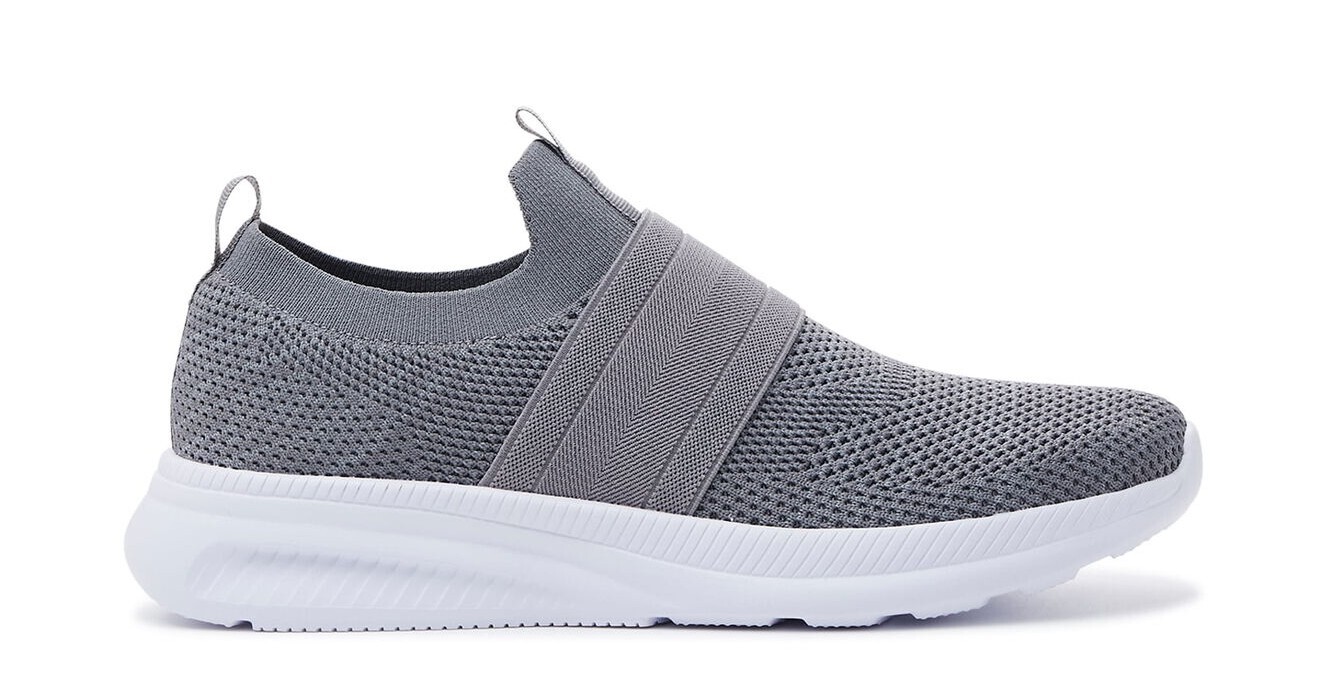 Athletic Works Men’s Banded Knit Upper Low Top Slip-on Athletic Sneakers: 7-13