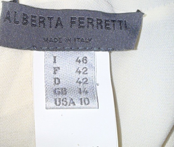 Alberta Ferretti 2008 Runway Gold Grecian Chain Embroidered Dress US 8 10 IT 46