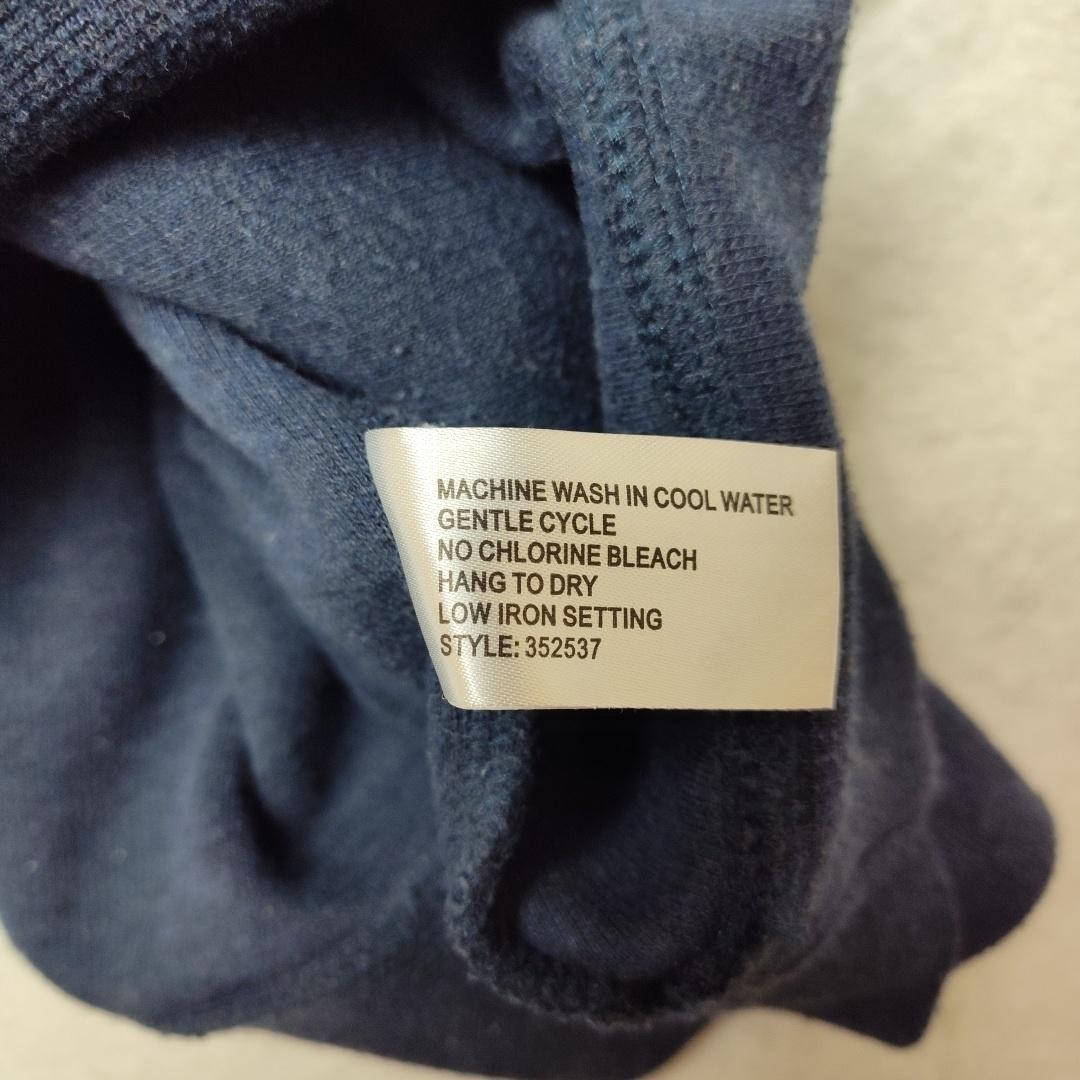 Viyella Pullover Mens L Blue Mock Neck Tight-Knit Pullover Long Sleeve Pockets