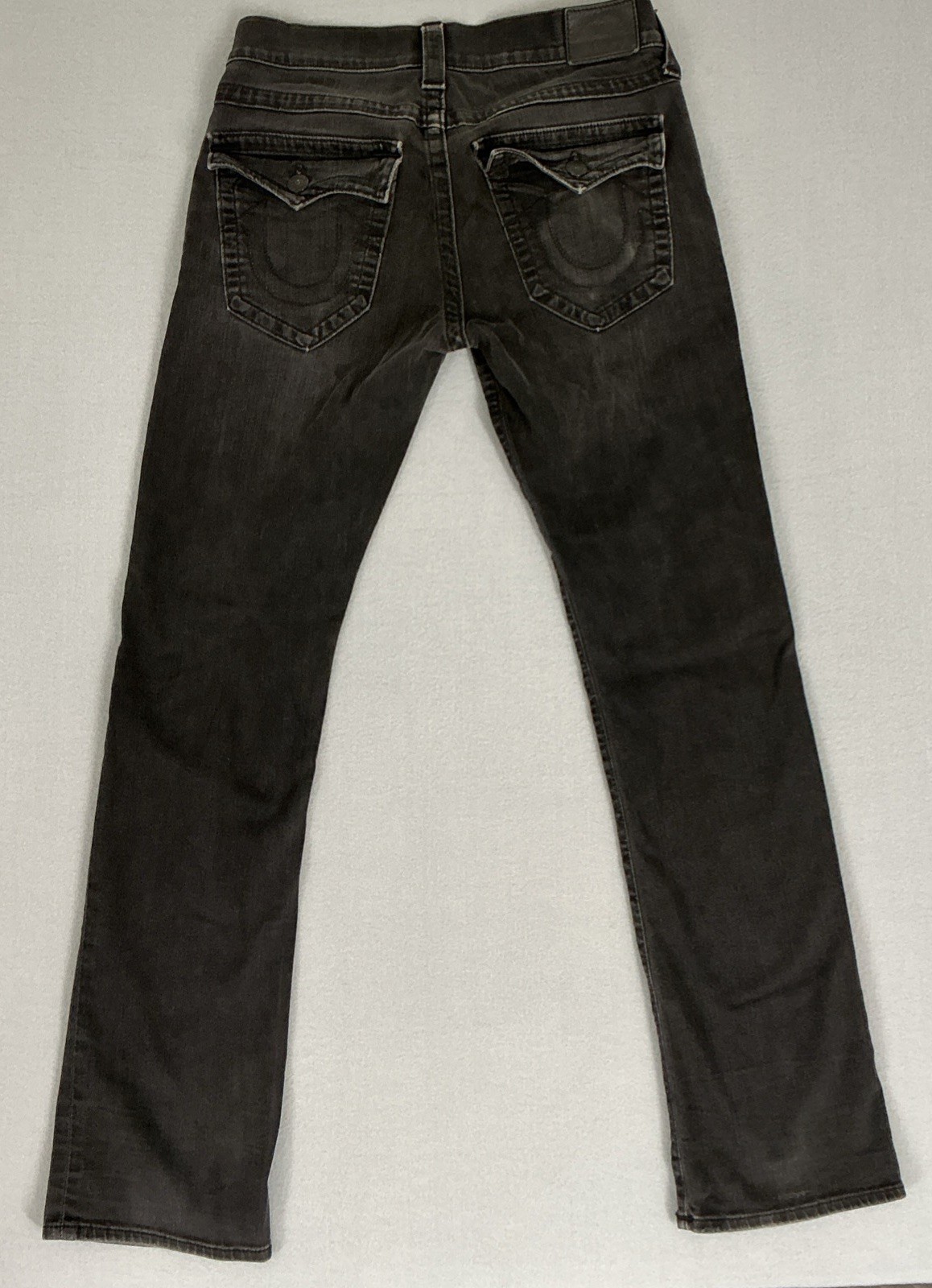 True Religion Black Jeans Men’s size 31 x 32 Ricky with Flaps (0036)