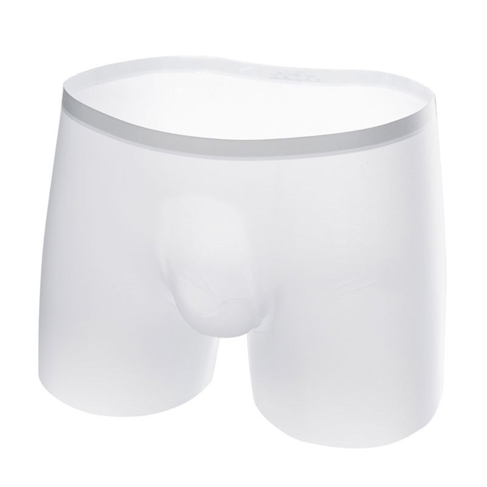 Men’s Ultra Thin Trunks Boxer Shorts Ice Silk Seamless 3D Bulge Pouch Underwear