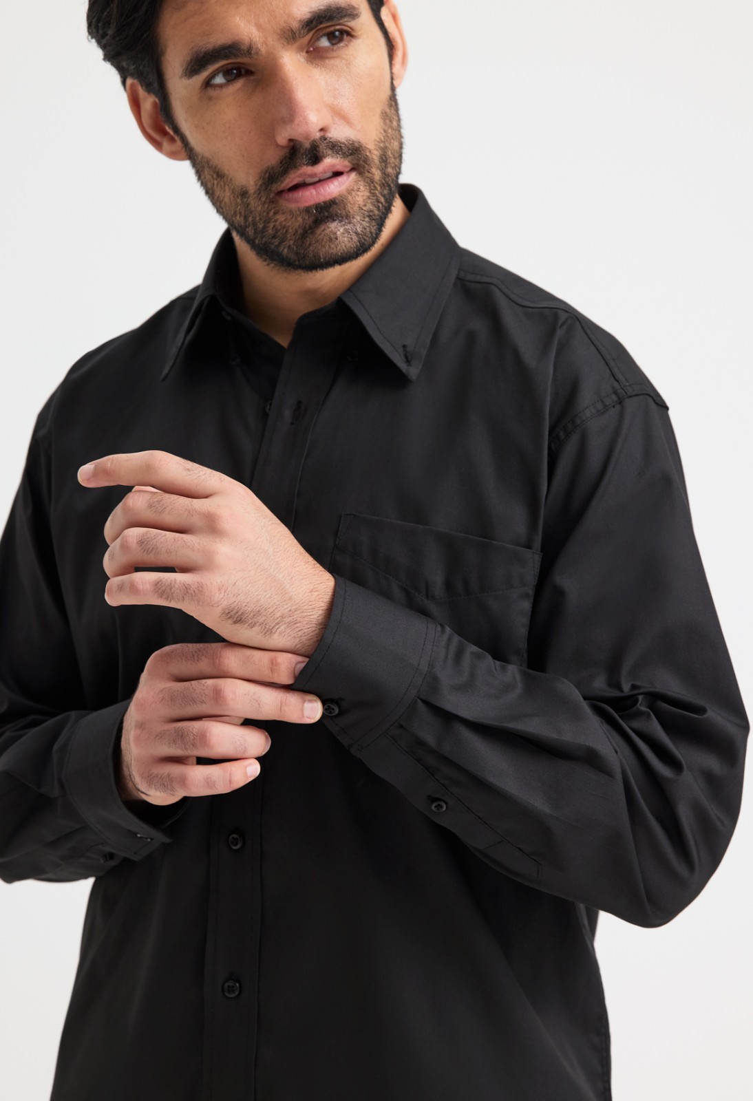 Uneek Men’s Pinpoint Oxford Full Long Sleeve Shirt Formal Dress Office UC701