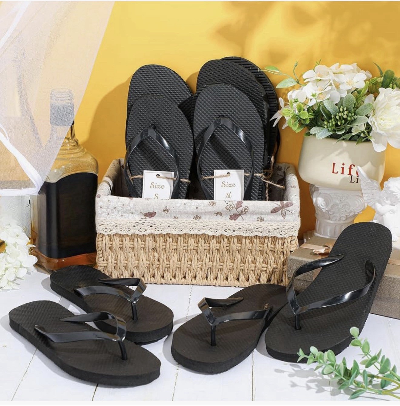 72 Pairs Flip Flops Bulk Assorted Sizes Wedding Party Hotel Spa Beach Sandals